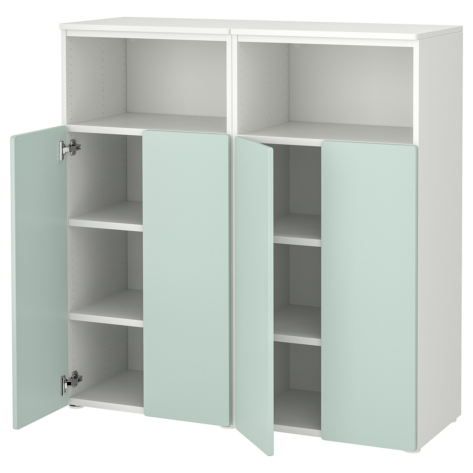 SMASTAD/PLATSA, storage combination with 6 shelves, 120x42x123 cm, 795.496.28