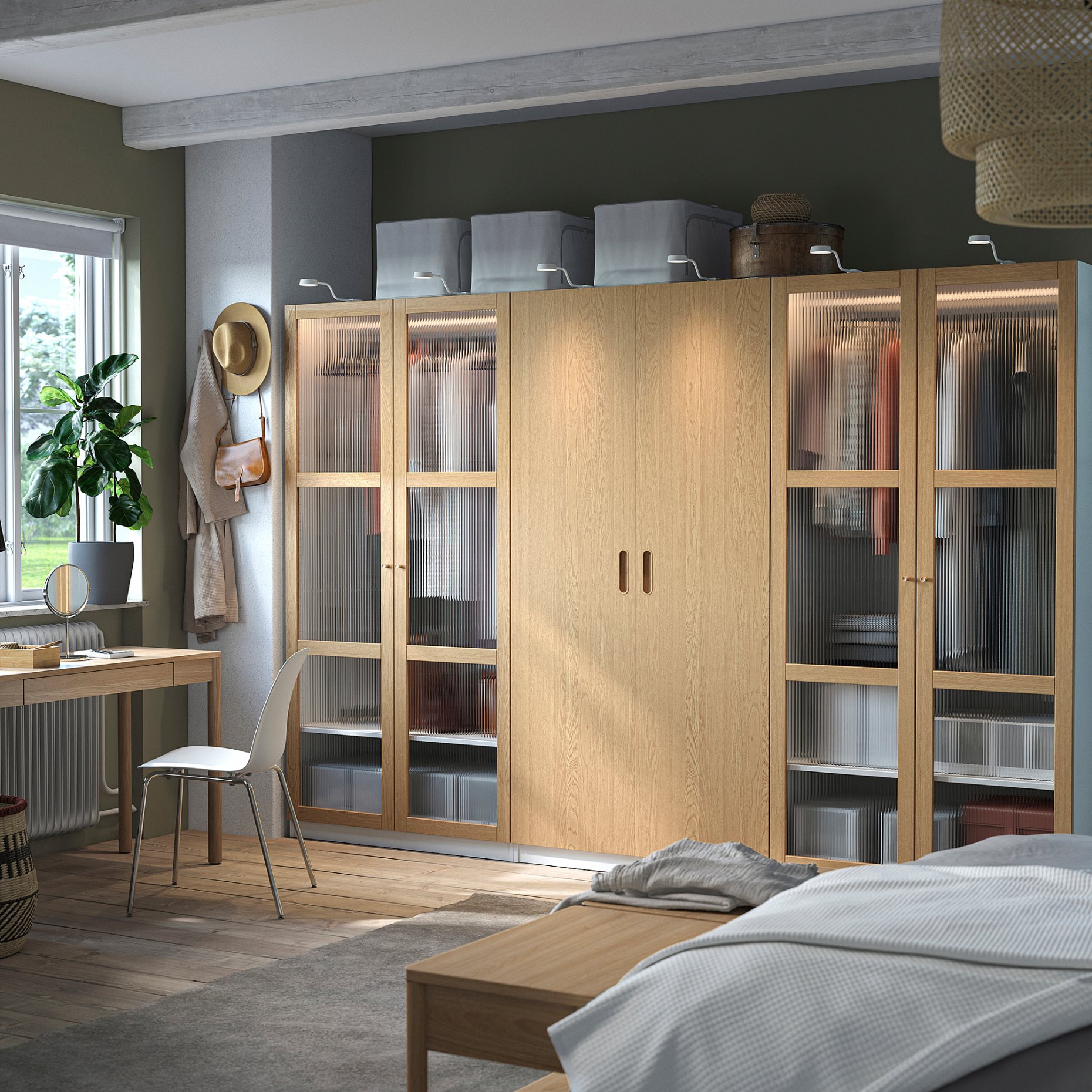 PAX/TONSTAD, wardrobe combination, 300x60x201 cm, 795.499.11