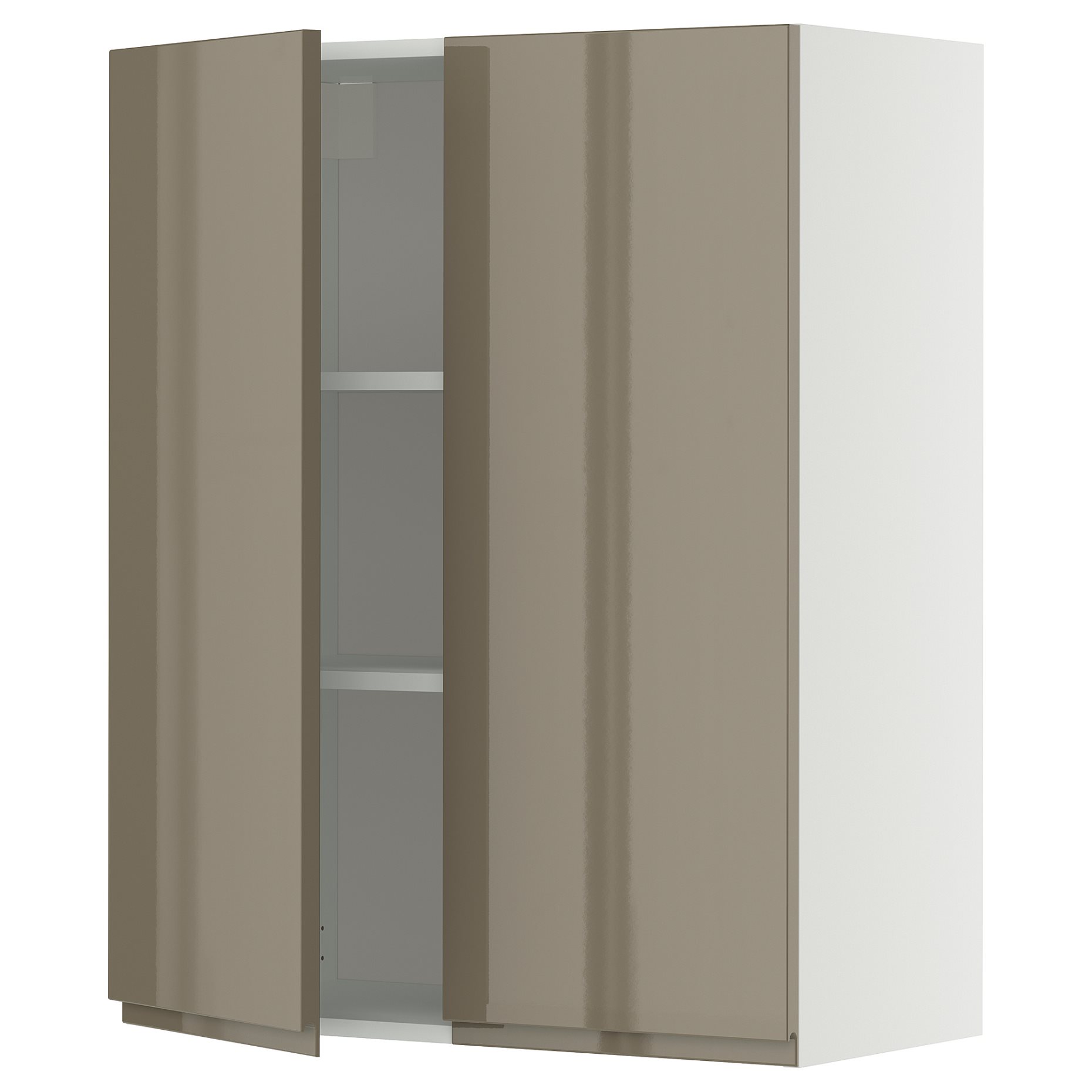 METOD, ντουλάπι τοίχου με ράφια/2 πόρτες, 80x100 cm, 795.771.74