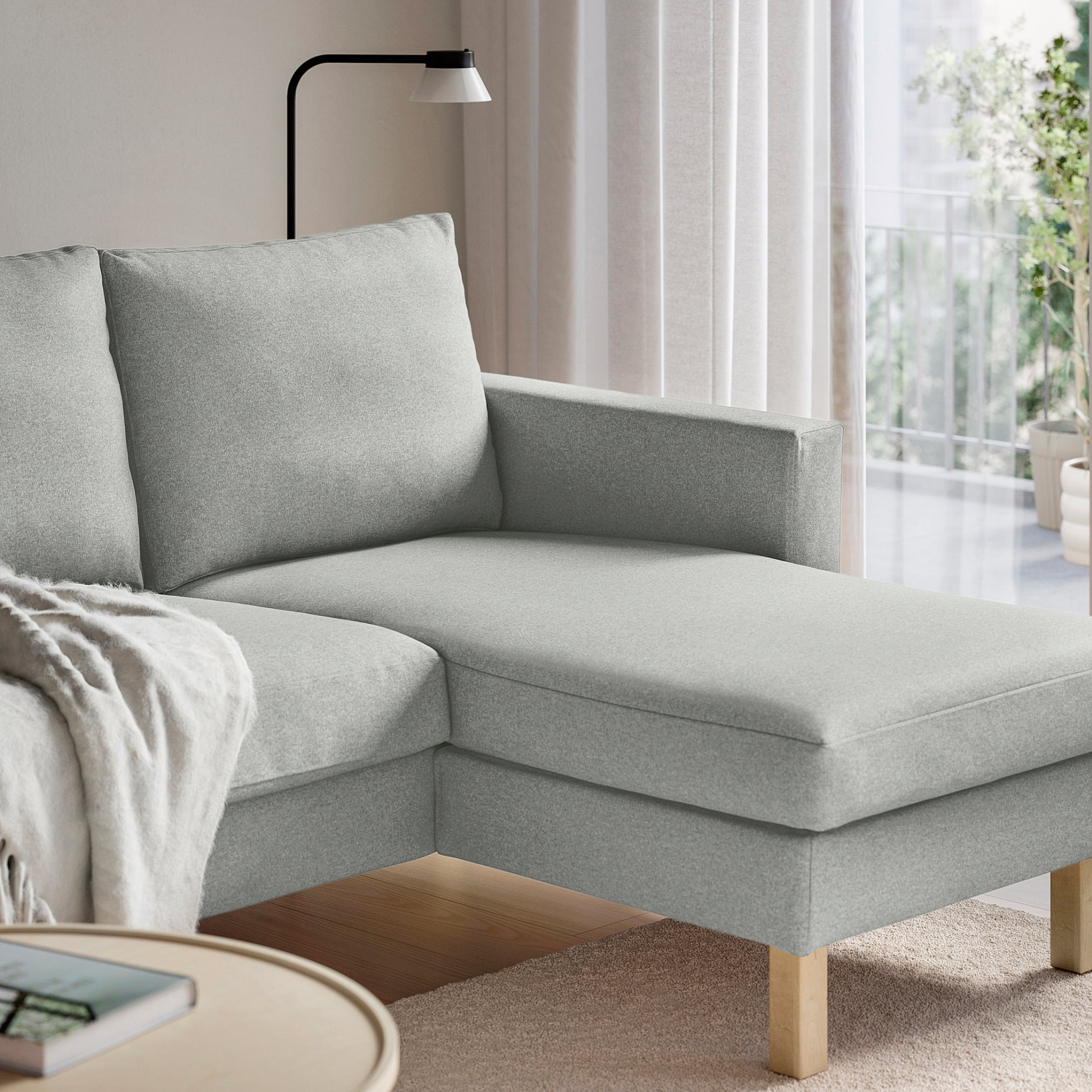 SALTSJÖBADEN, τριθέσιος καναπές με σεζλόνγκ, 795.792.05