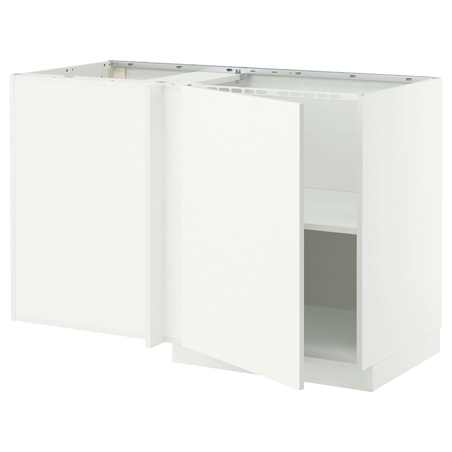 METOD, corner base cabinet with shelf, 128x68 cm, 795.850.46