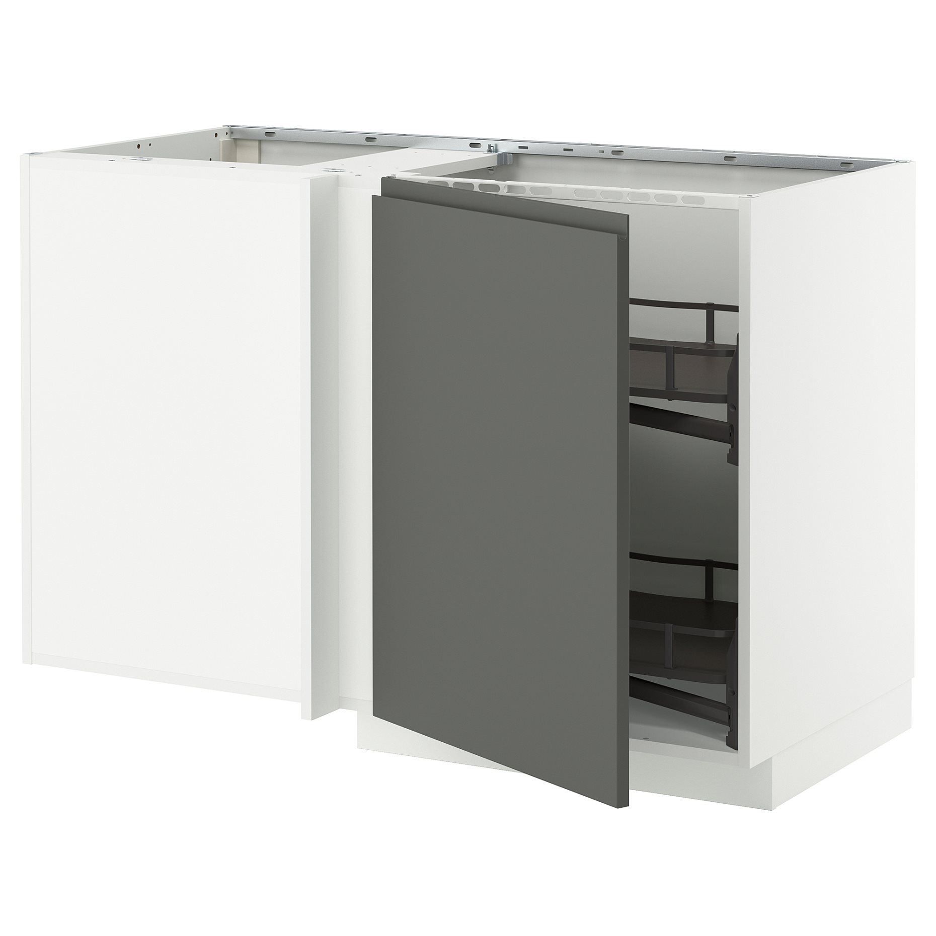 METOD, corner base cabinet with pull-out fitting, 128x68 cm, 795.851.50