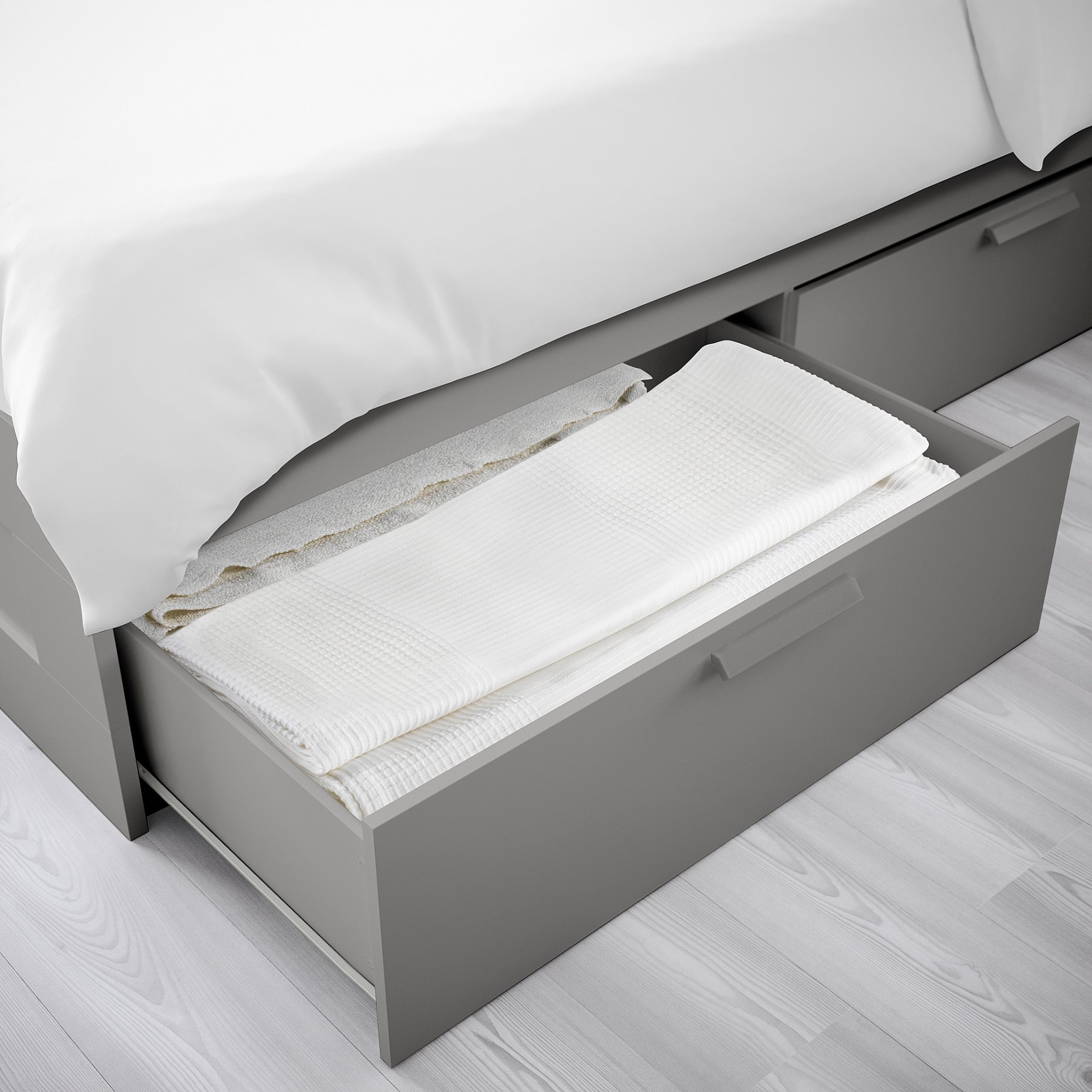 BRIMNES, bed frame with storage, 180x200 cm, 795.900.43