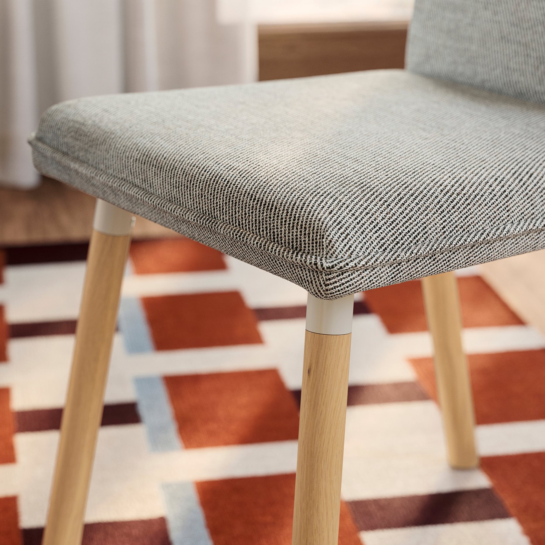 TONSTAD/TONSTAD, table and 4 chairs, 140/196x85 cm, 795.967.14