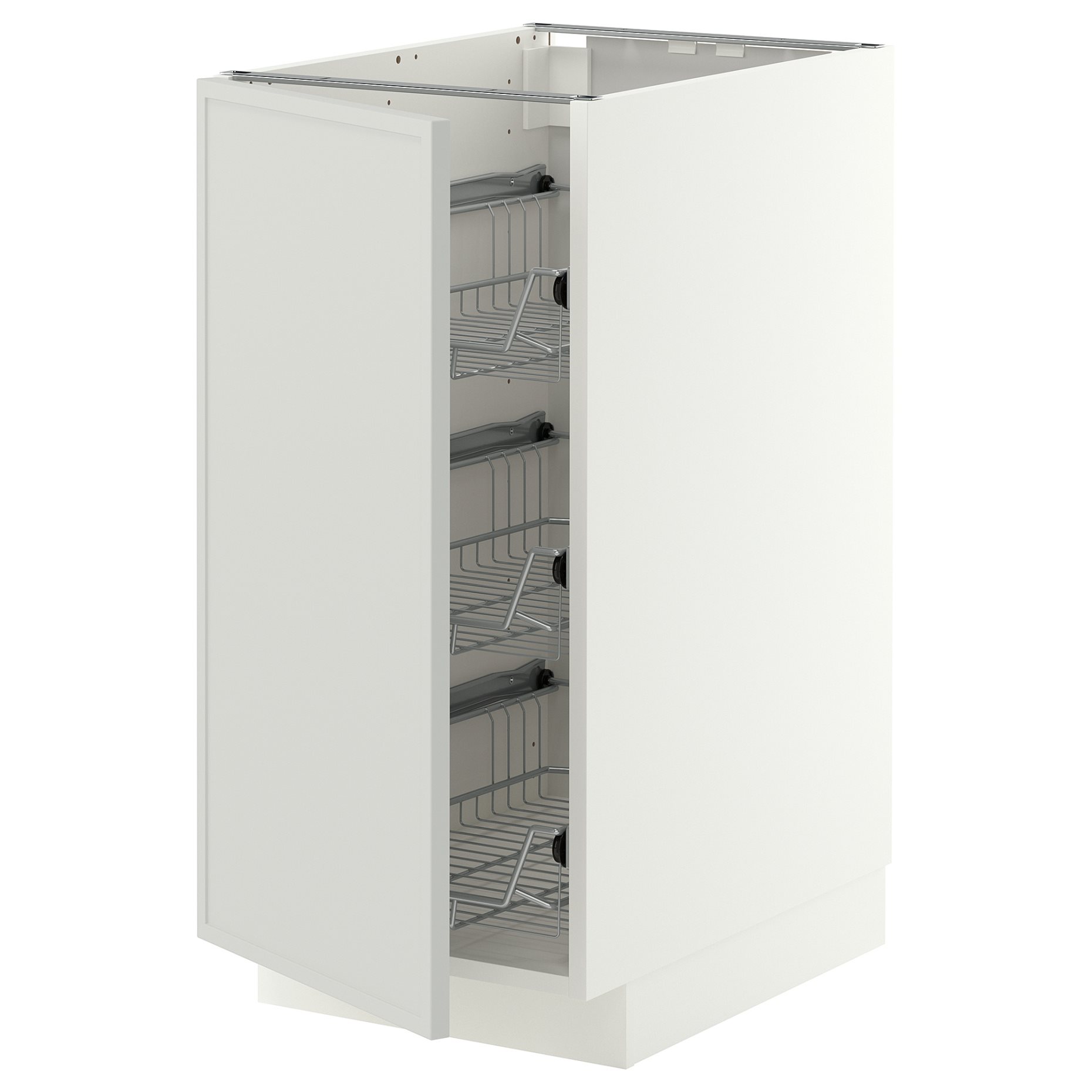 METOD, base cabinet with wire baskets, 40x60 cm, 796.064.21