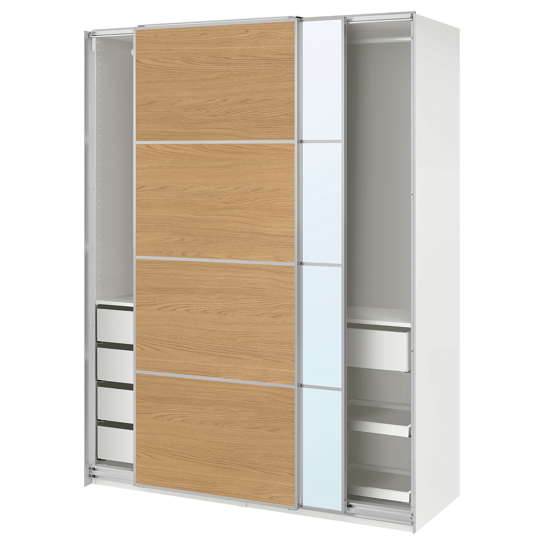 PAX, wardrobe with sliding doors, 150x66x201 cm, 796.088.54