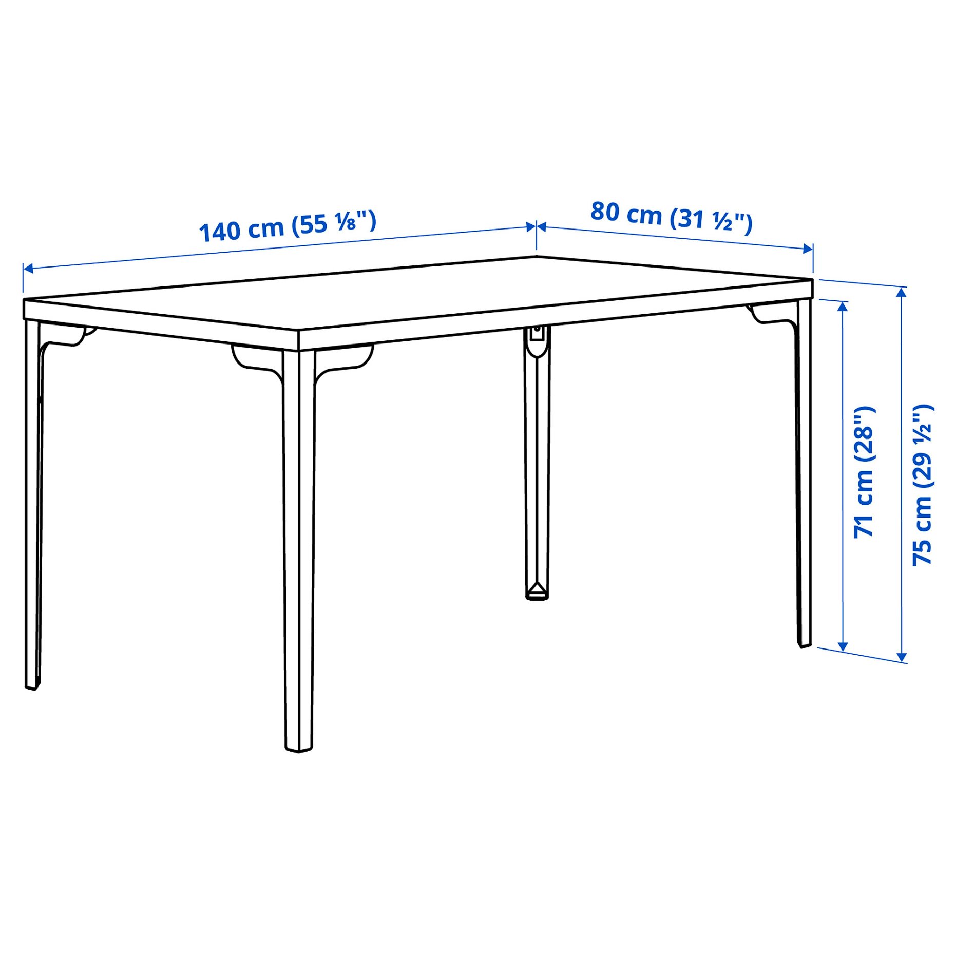 SKÅLSTA, table and 4 chairs, 140x80 cm, 796.092.12
