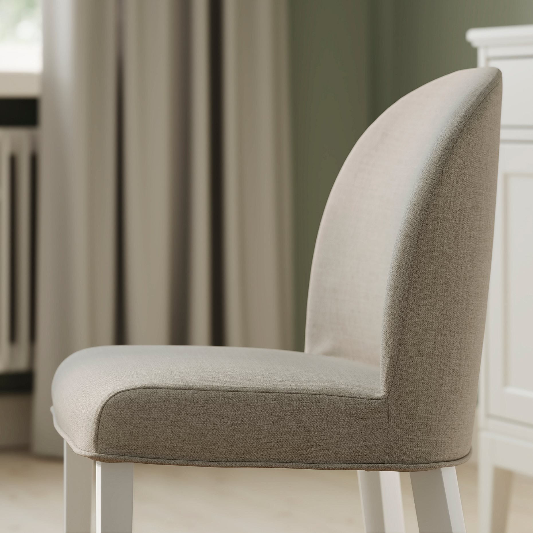 ROSENTORP, table and 4 chairs, 155/215x87 cm, 796.101.40