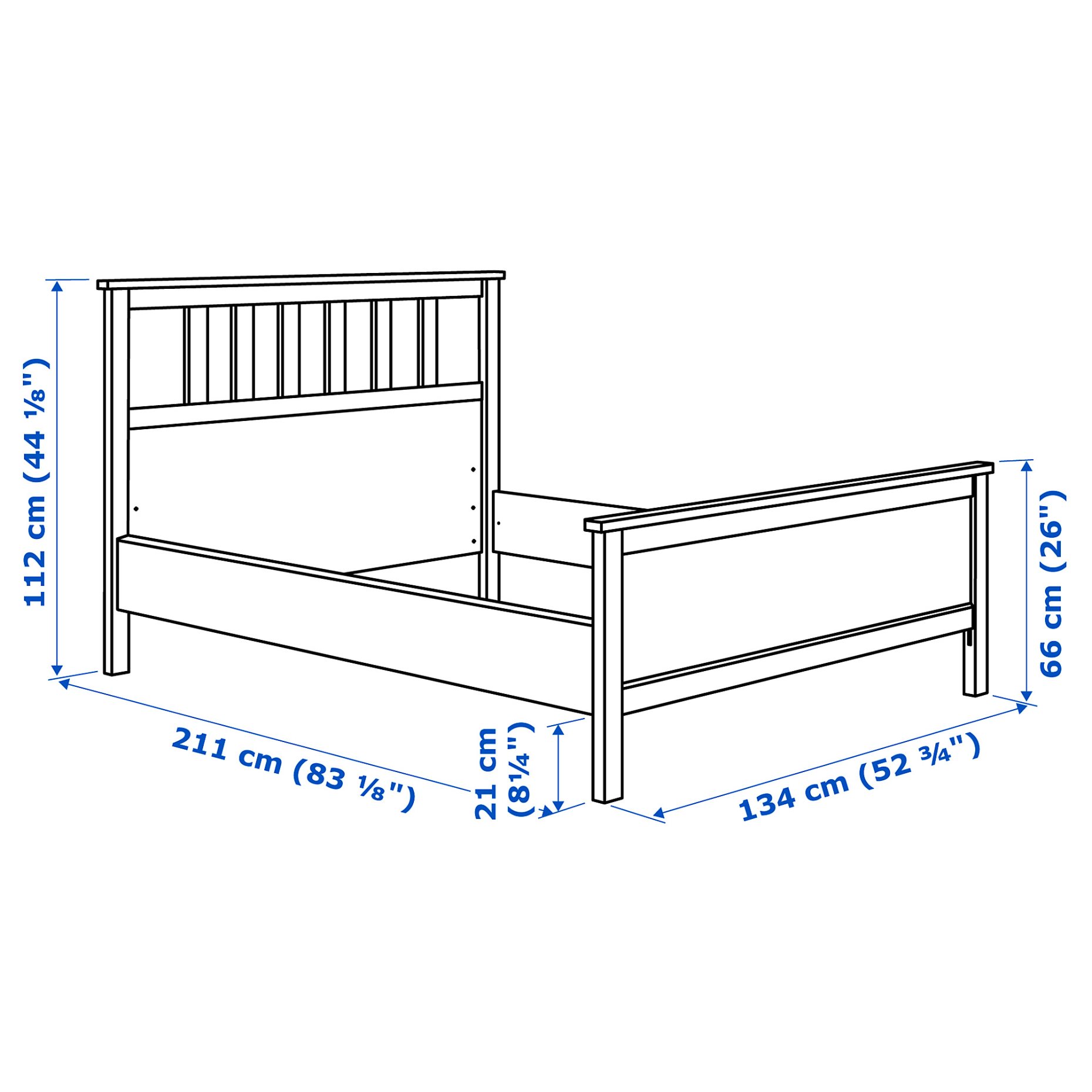 HEMNES, σκελετός κρεβατιού, 802.495.58