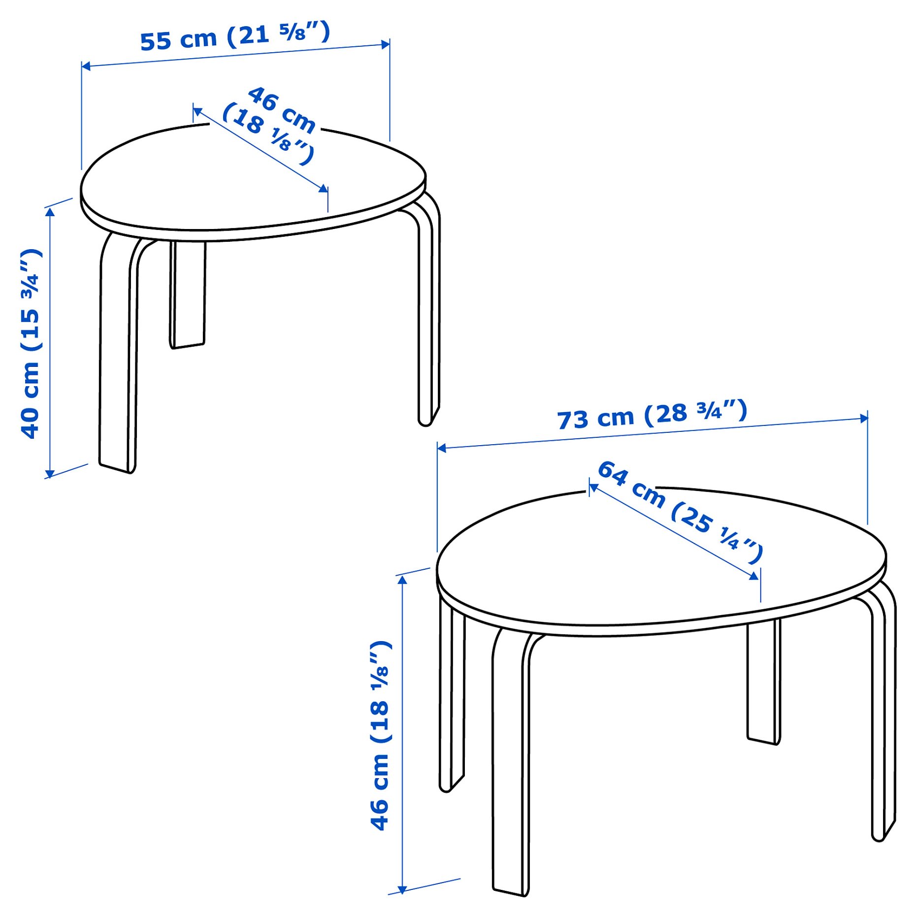 SVALSTA, nest of tables, set of 2, 802.806.76
