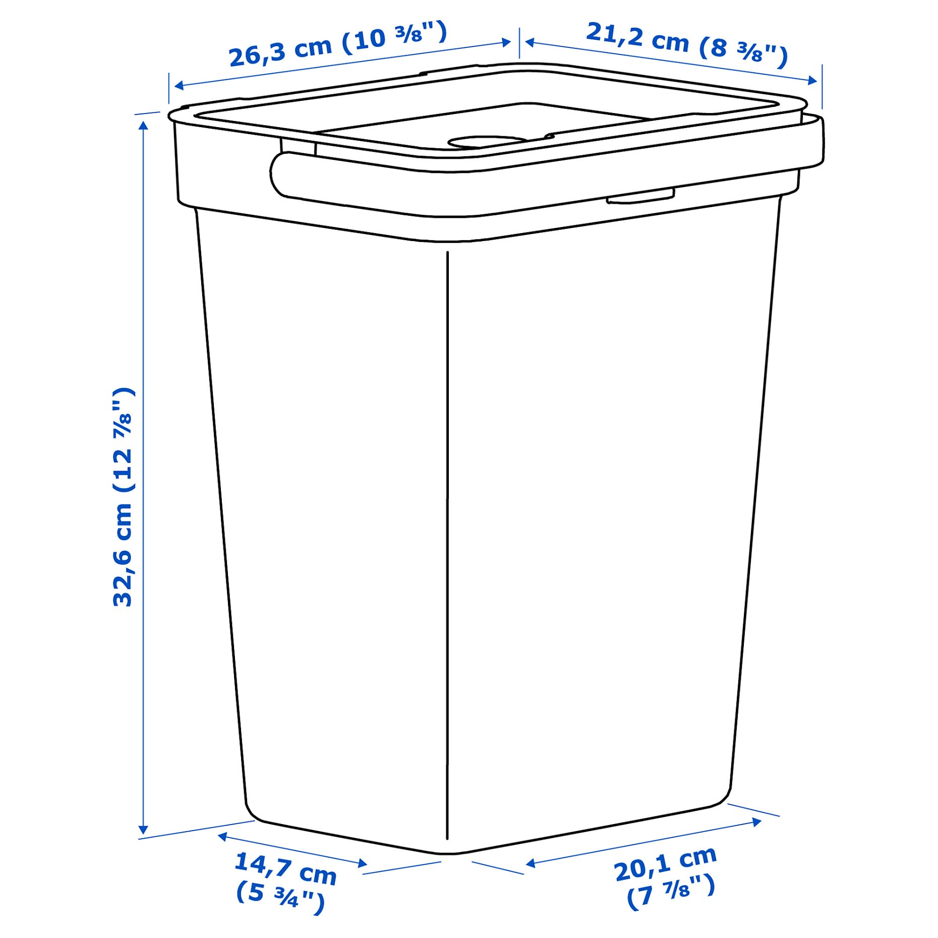 HÅLLBAR, bin, 10 l, 803.980.58