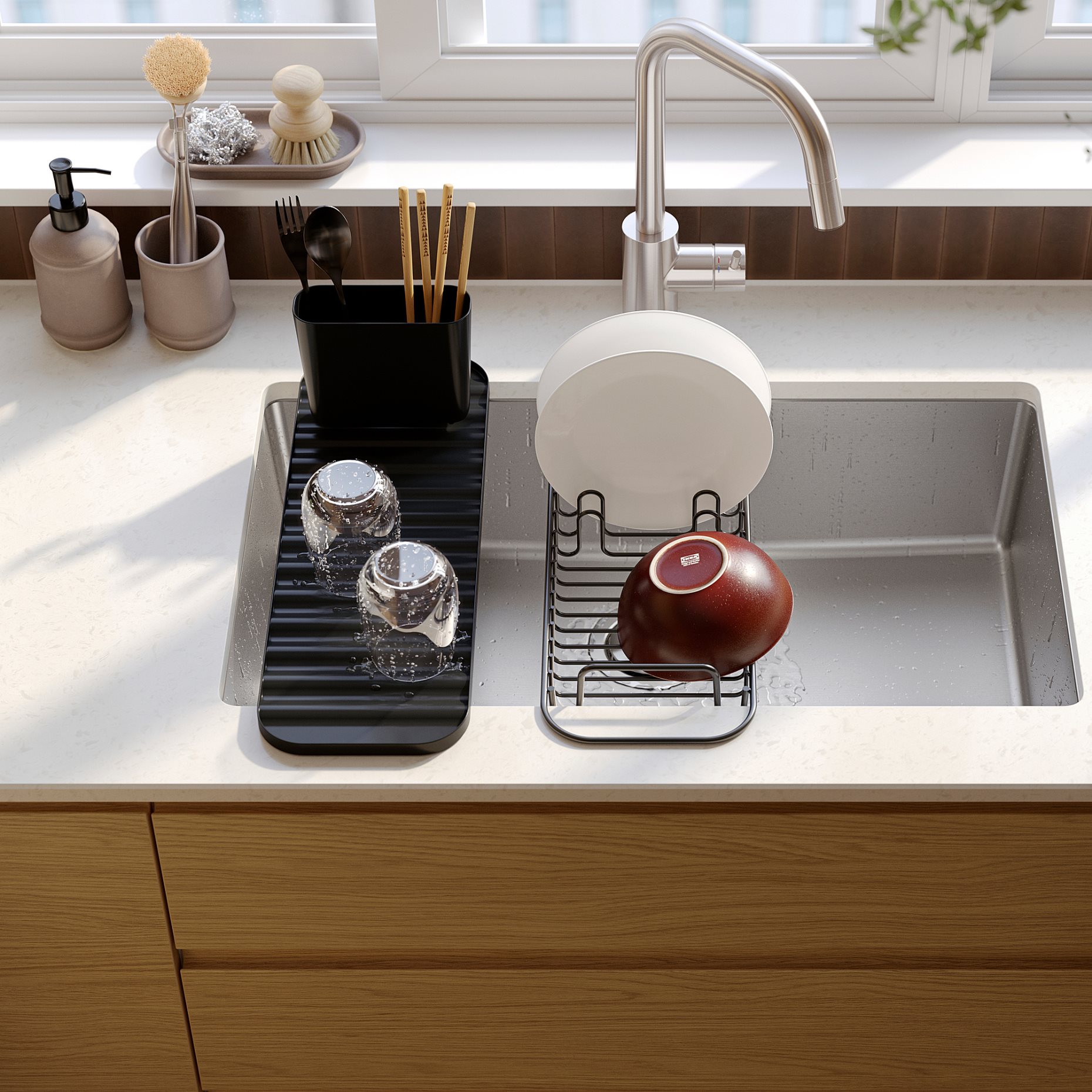 LILLHAVET, multifunctional dish rack, 804.612.76