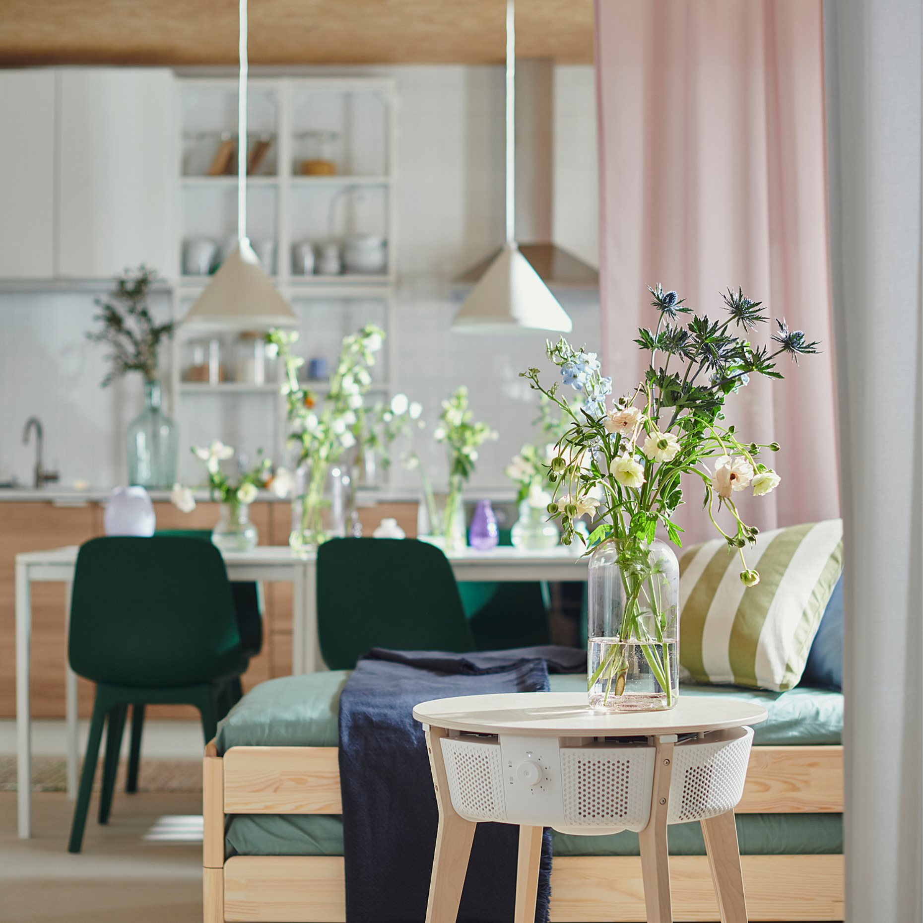 STARKVIND, table with air purifier, 804.619.45