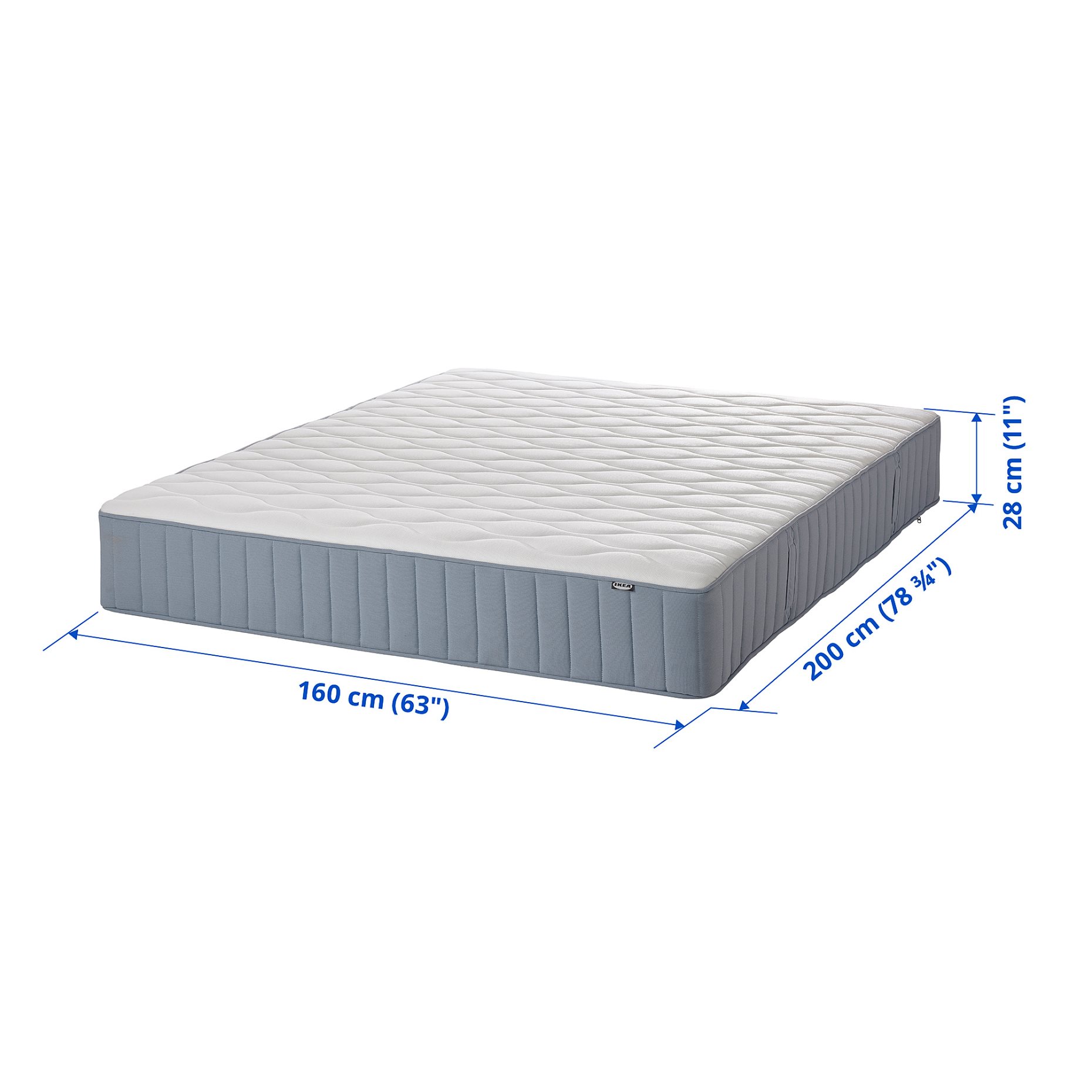 VÅGSTRANDA, pocket sprung mattress/extra firm, 160x200 cm, 804.703.70