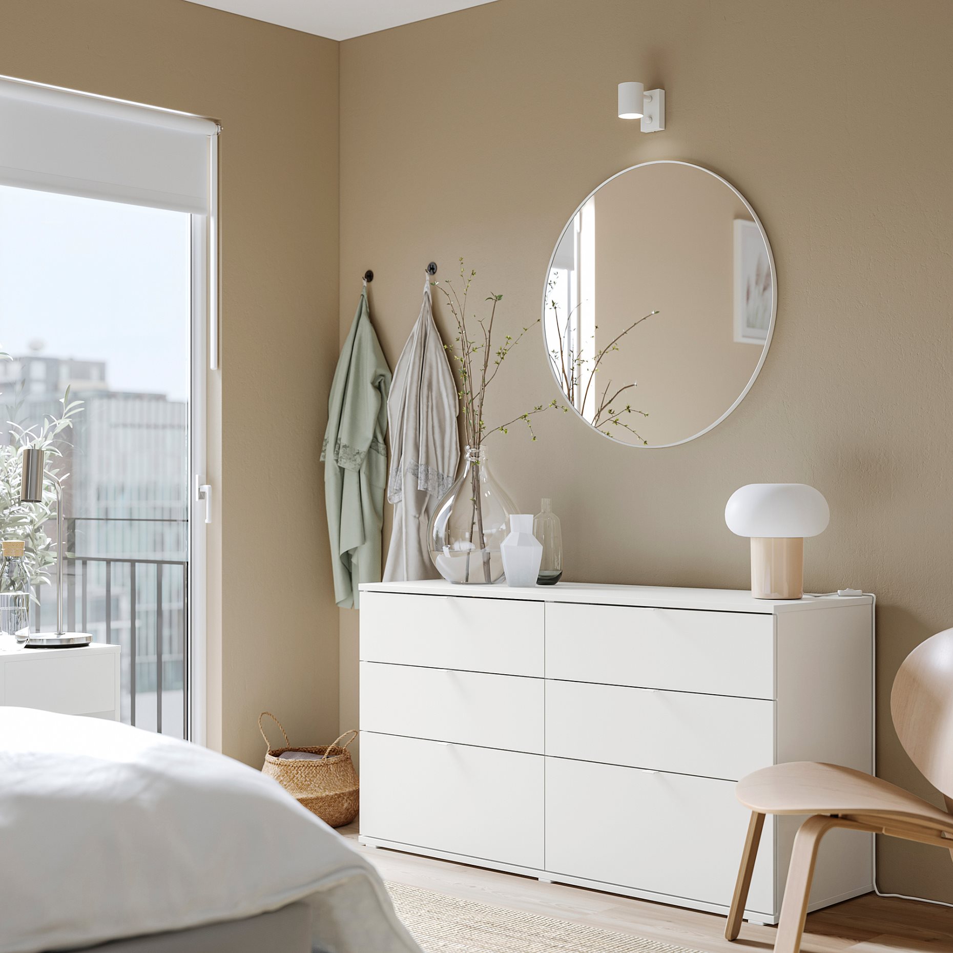 VIHALS, chest of 6 drawers, 140x47x70 cm, 804.901.13