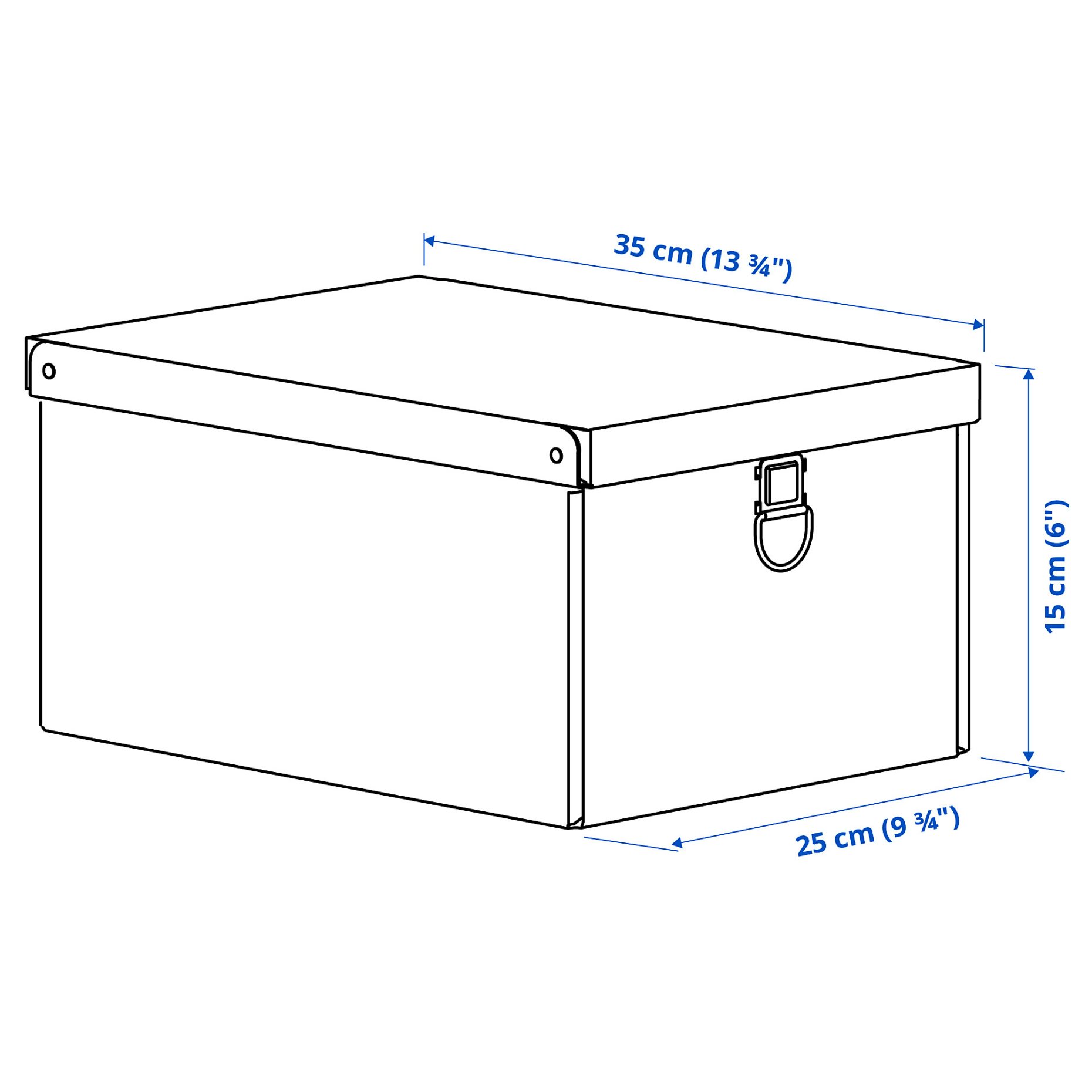 NIMM, κουτί αποθήκευσης με καπάκι, 25x35x15 cm, 805.181.69