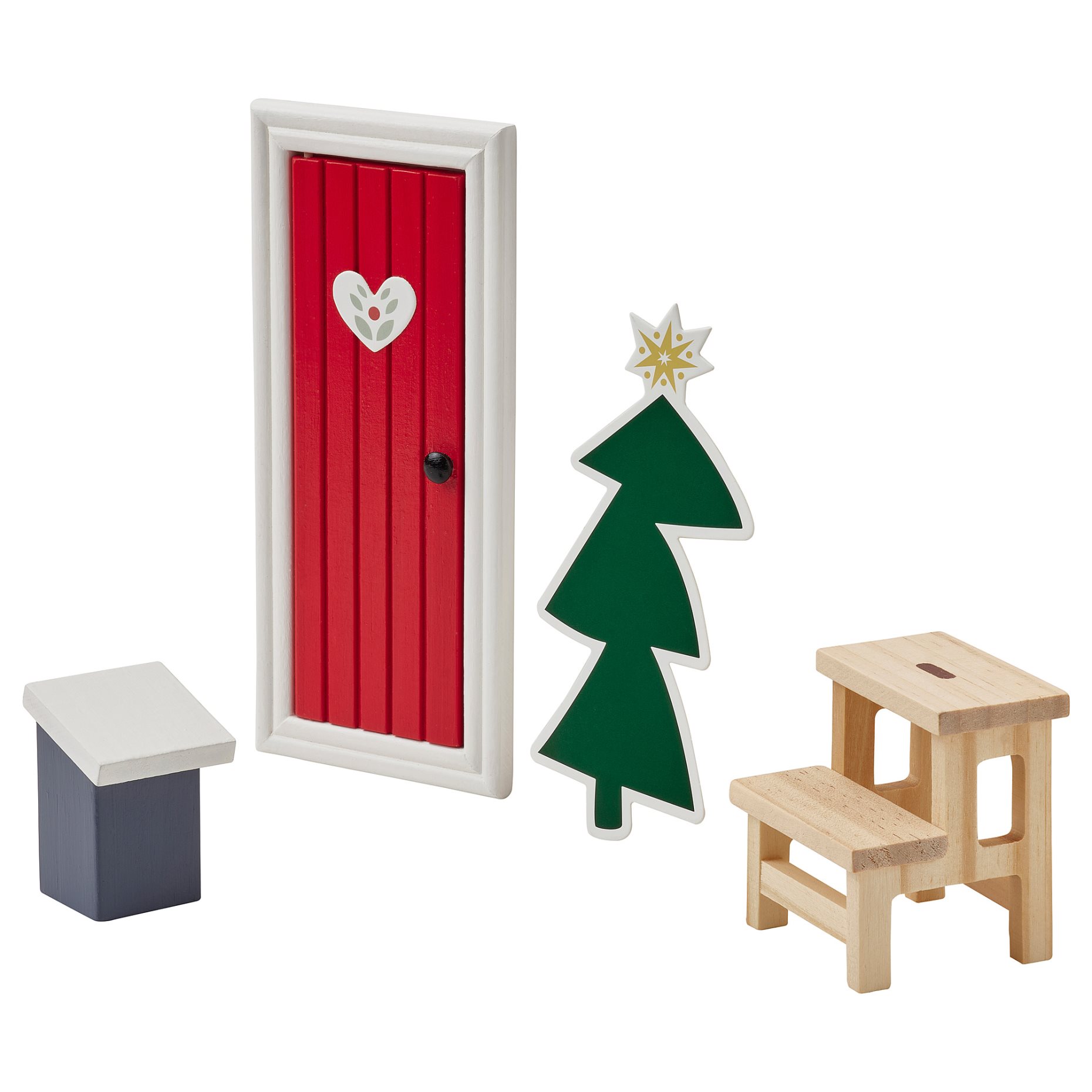 VINTERFINT, 4-piece decoration set/Christmas elf door, 805.273.81