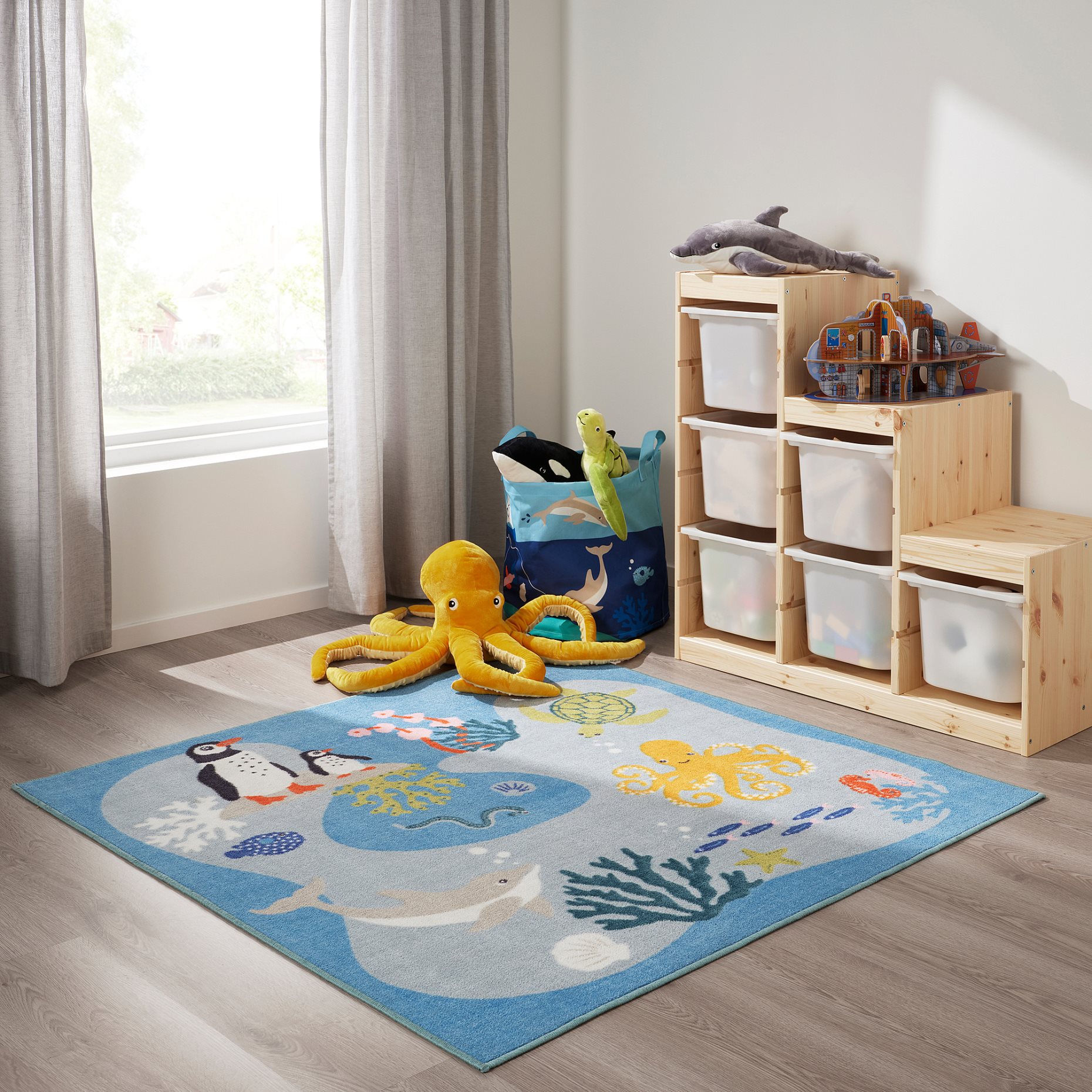 BLÅVINGAD, rug, 133x133 cm, 805.283.66