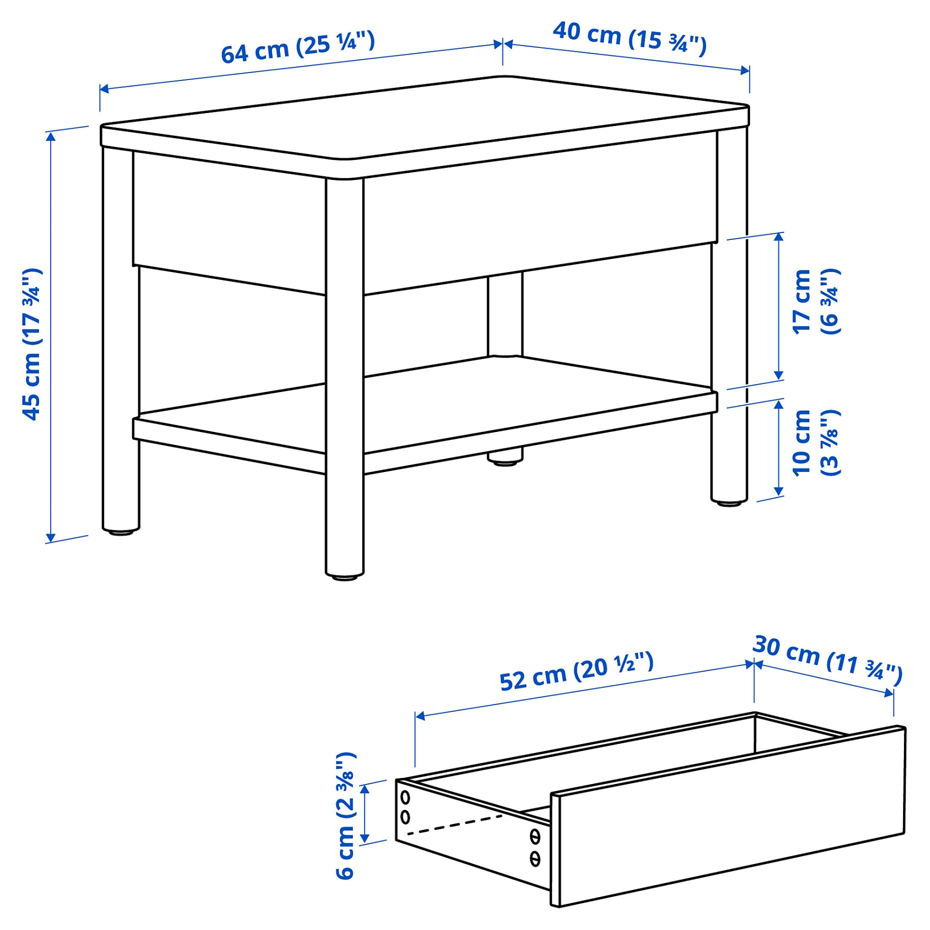 TONSTAD, side table, 64x40 cm, 805.284.70