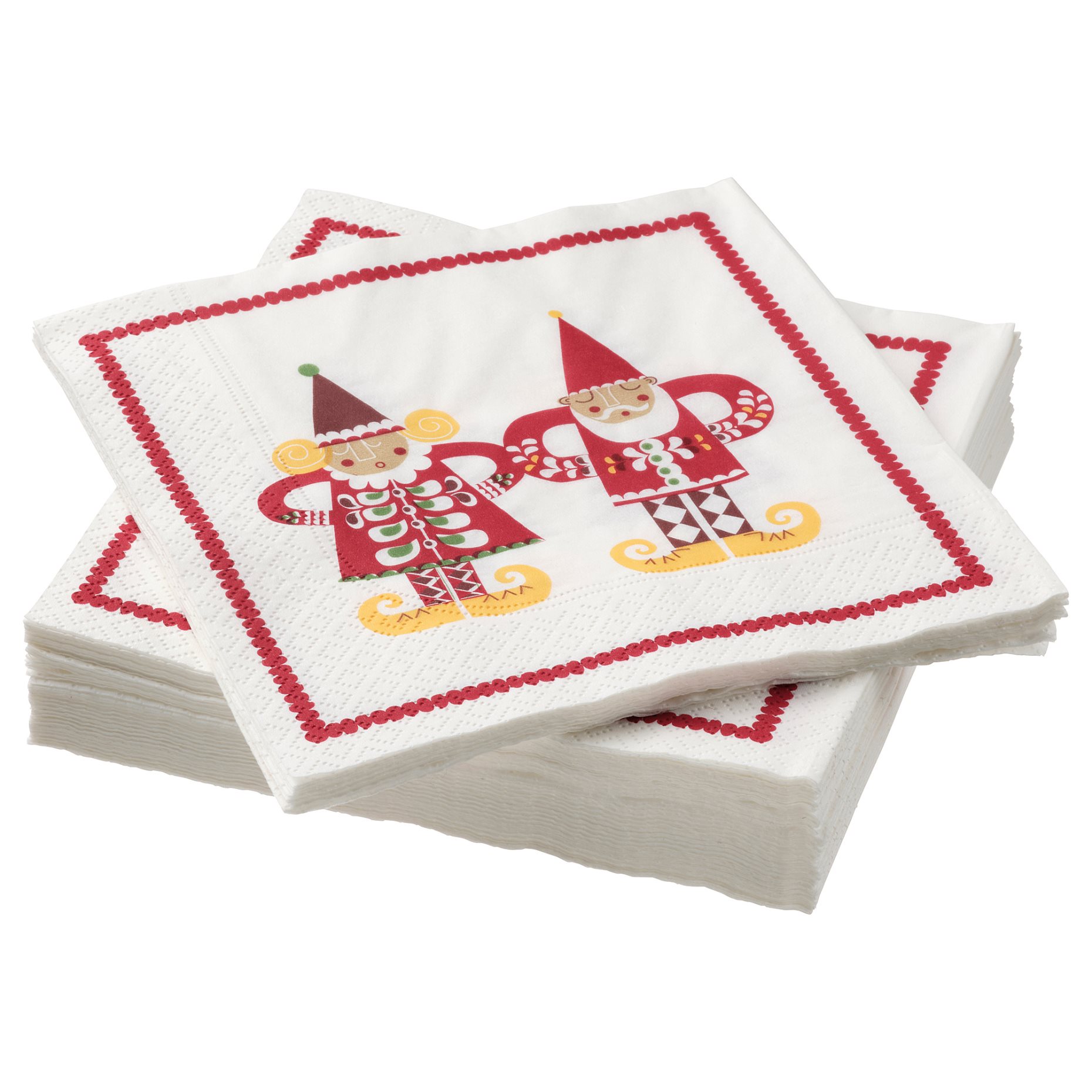 VINTERFINT, paper napkin 33x33 cm/30 pack/Santa Claus pattern, 150g, 805.296.05