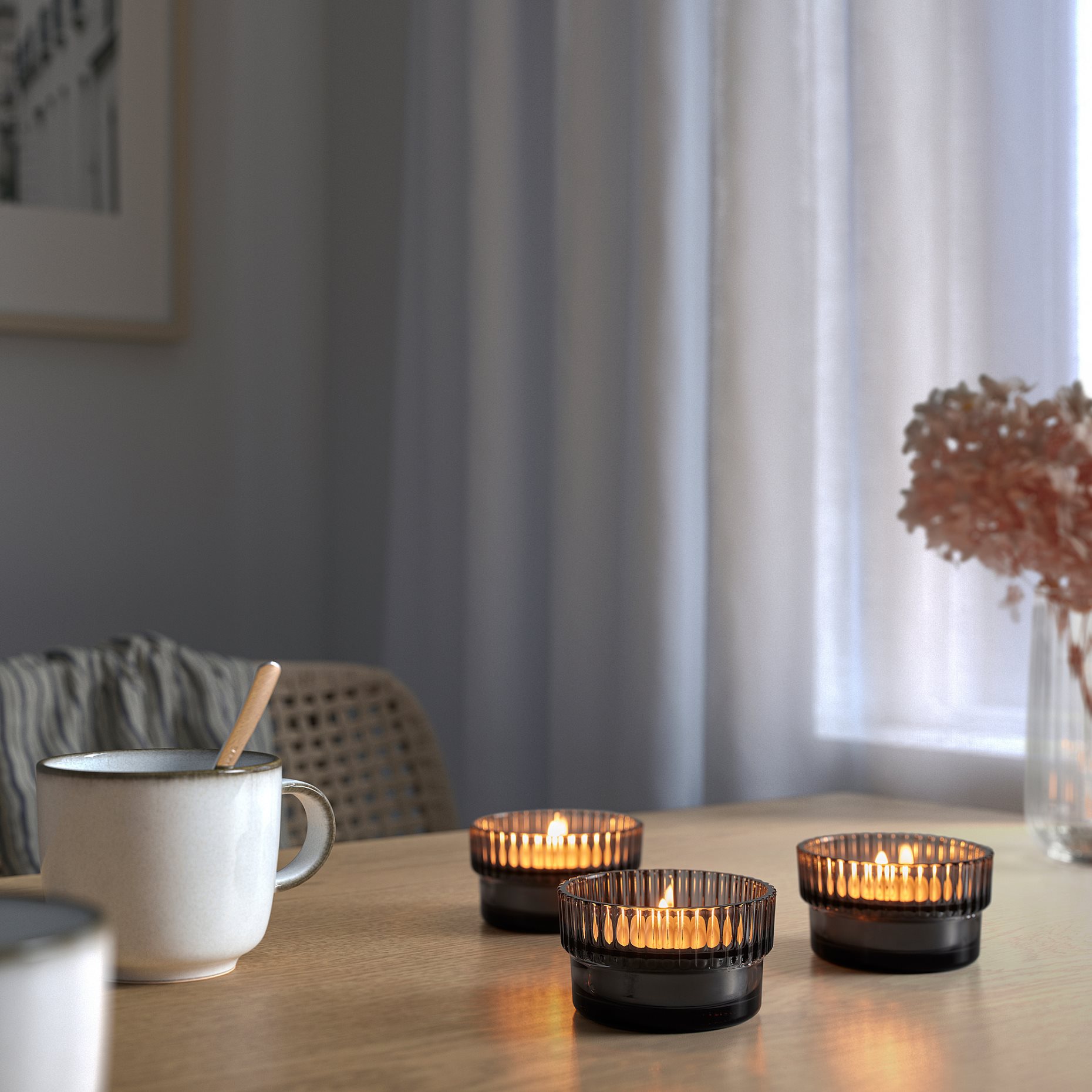 GRADVIS, candle holder/3 pack, 4.5 cm, 805.388.84