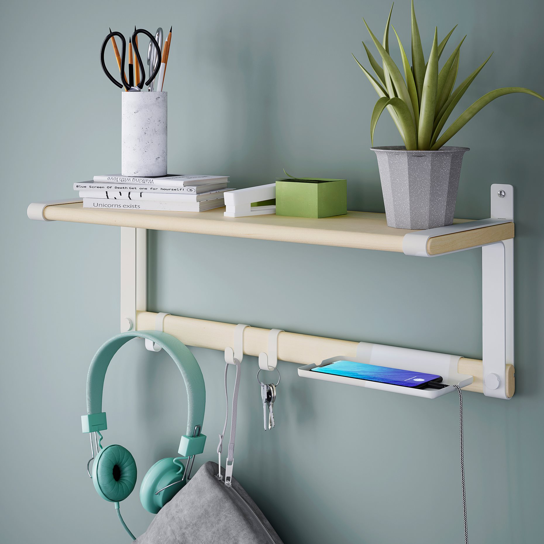 SKOMAKARE, wall shelf, 65x26 cm, 805.501.97