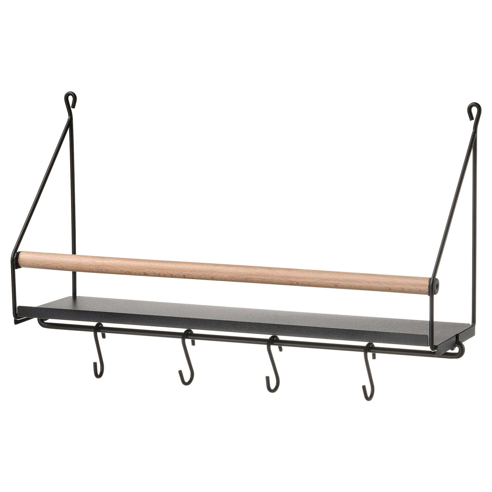 ÅKERBRUK, wall organiser with hooks, 42x12x26 cm, 805.540.77