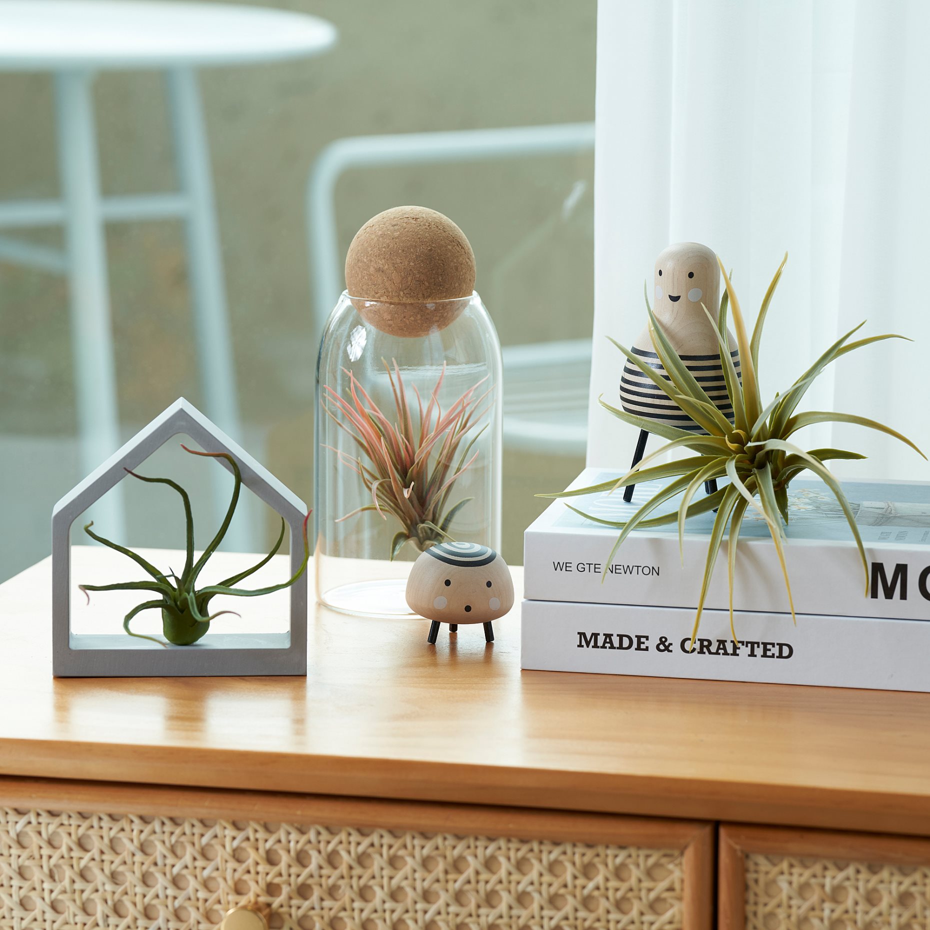 FEJKA, artificial plant/Air plant, set of 3, 805.599.61