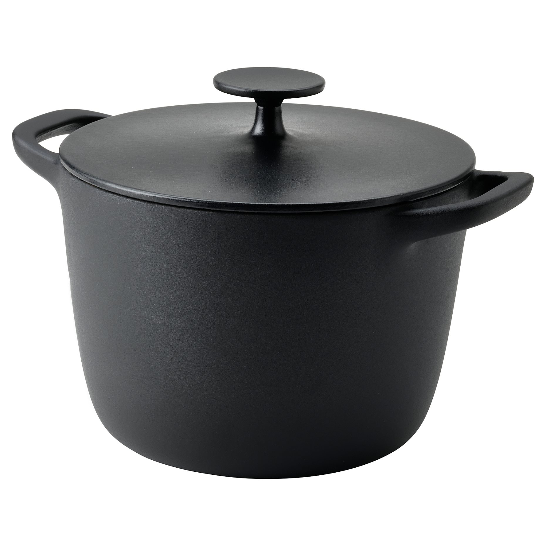 VARDAGEN, pot with lid/enamelled cast iron matt, 5 l, 805.606.67