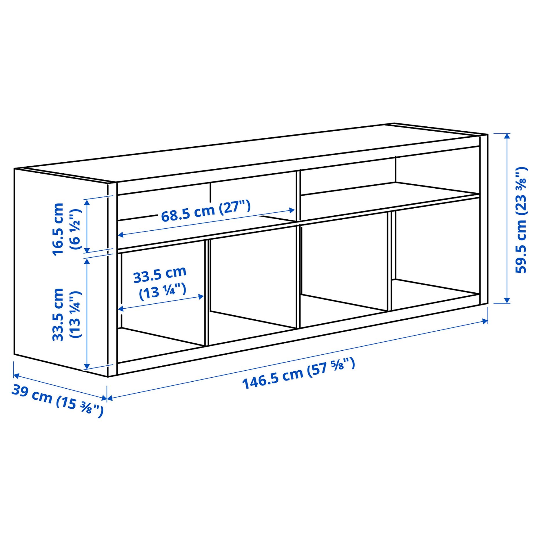 KALLAX, TV bench, 147x60 cm, 805.620.96