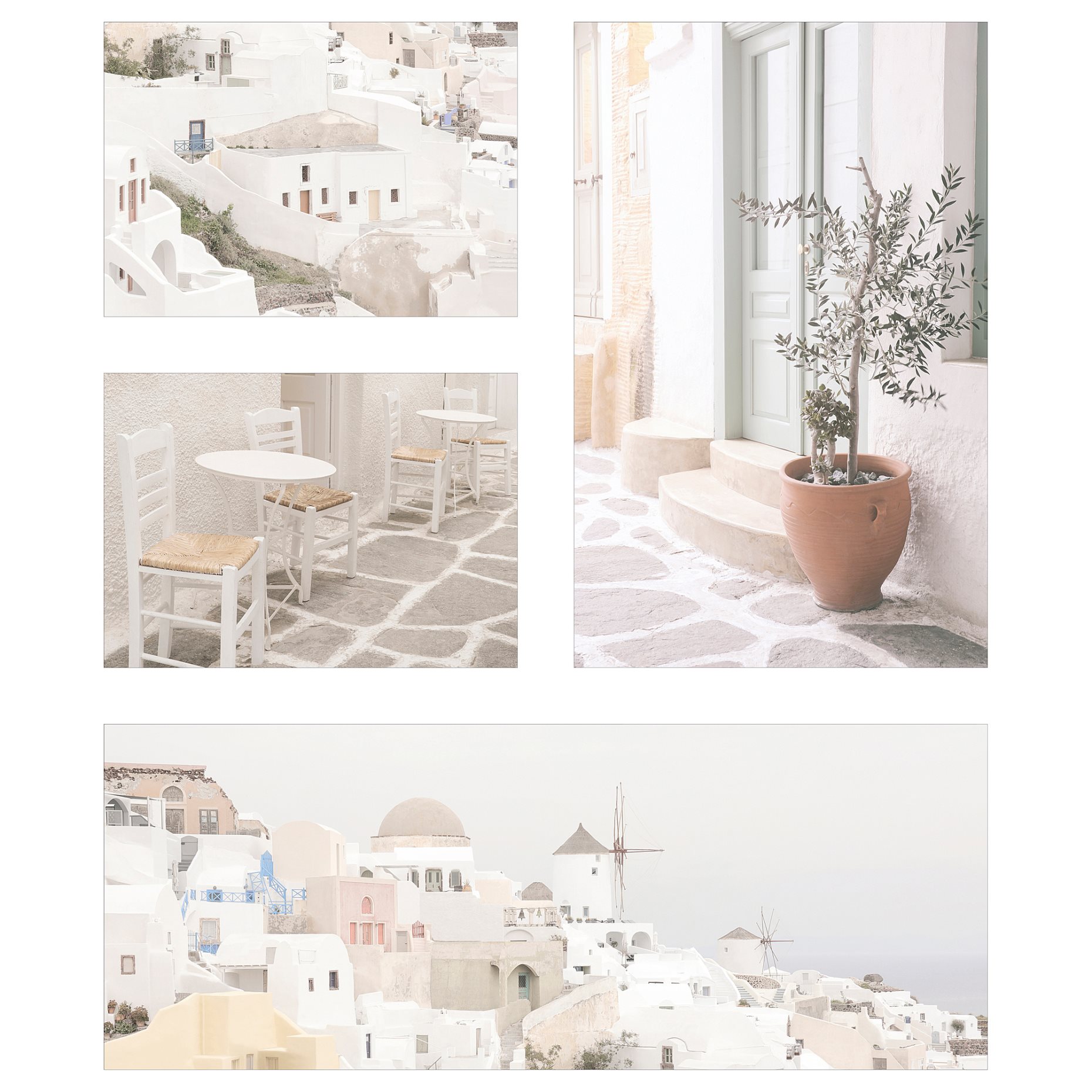 PJÄTTERYD, πίνακας/κυκλαδίτικο χωριό, 4 τεμ., 805.713.07