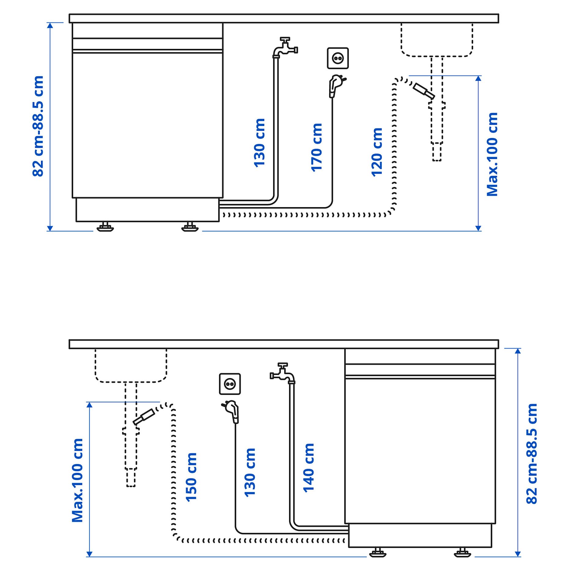 SÖDERBODA, εντοιχιζόμενο πλυντήριο πιάτων IKEA 500, 60 cm, 805.767.48