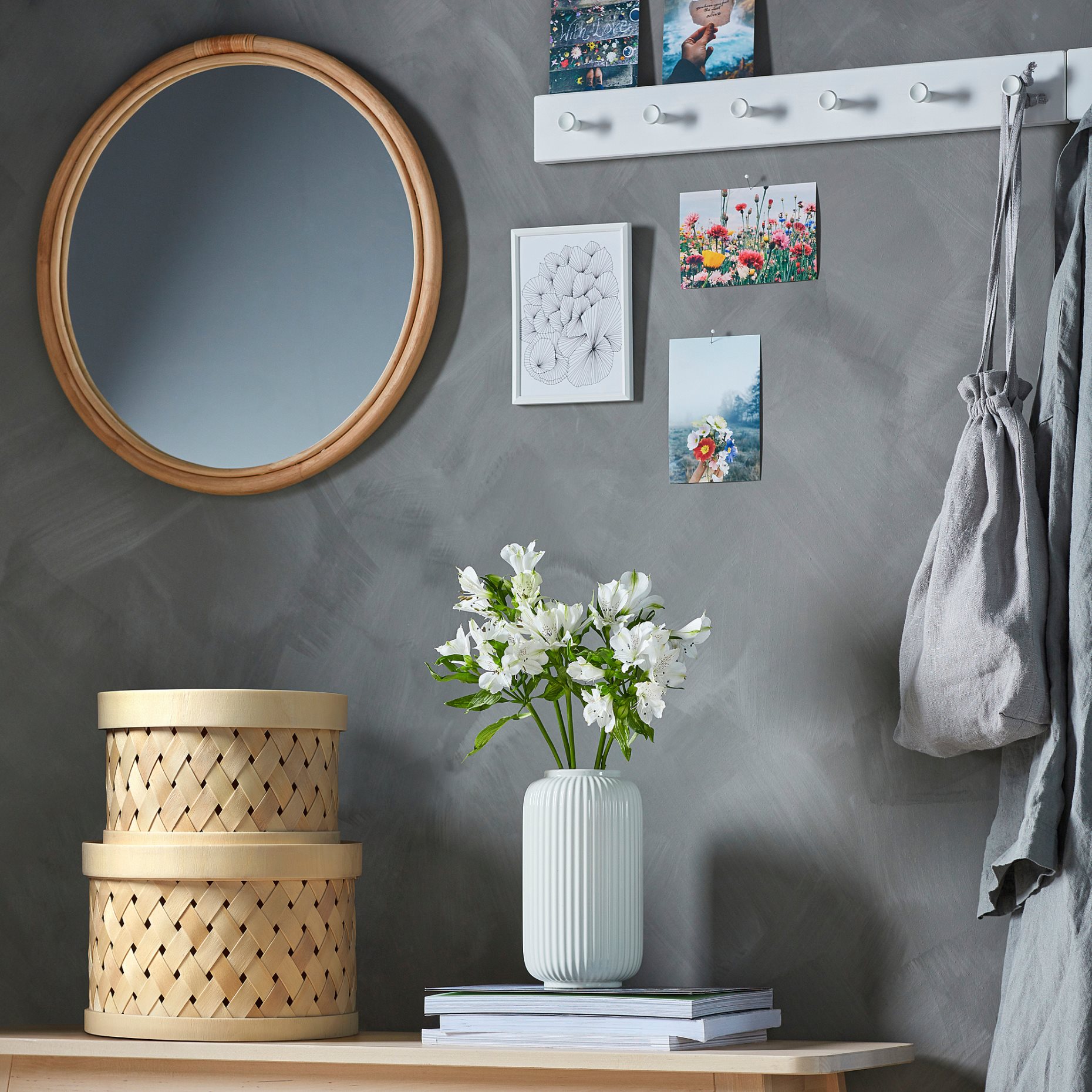 SNÖPLOG, χειροποίητο καλάθι με καπάκι, 2 τεμ, 805.818.63