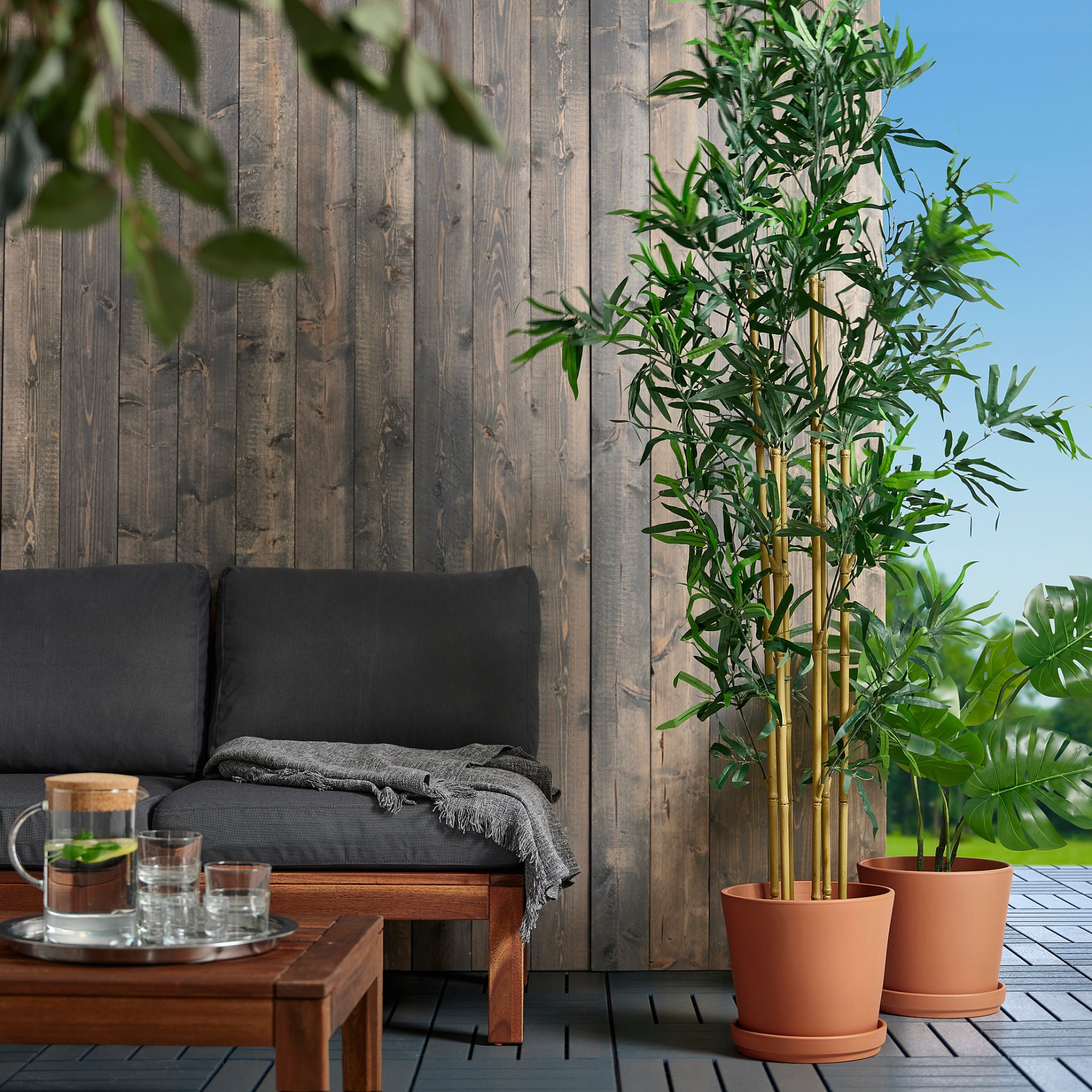 BRUNBÄR, κασπό με πιάτο εξωτερικού χώρου, 24 cm, 805.847.67