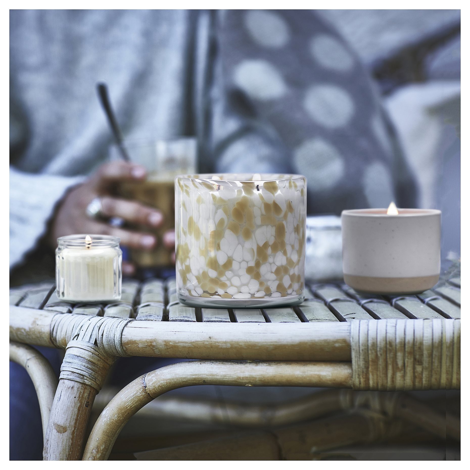 JÄMLIK, αρωματικό κερί σε κεραμικό βάζο/βανίλια, 25 ώρες, 805.943.04