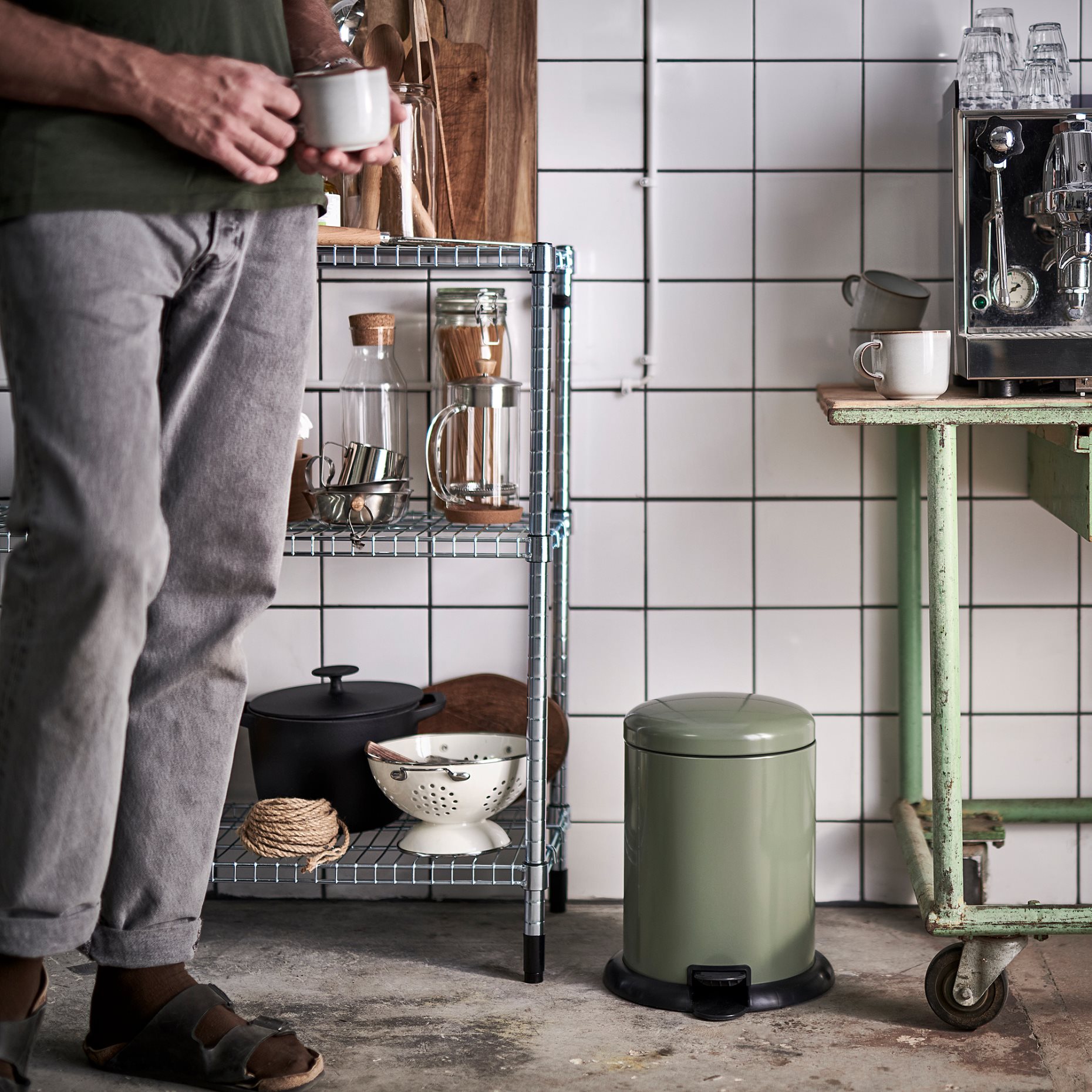 GÅNGSKYFFEL, κάδος απορριμμάτων με πεντάλ, 9 l, 805.953.89