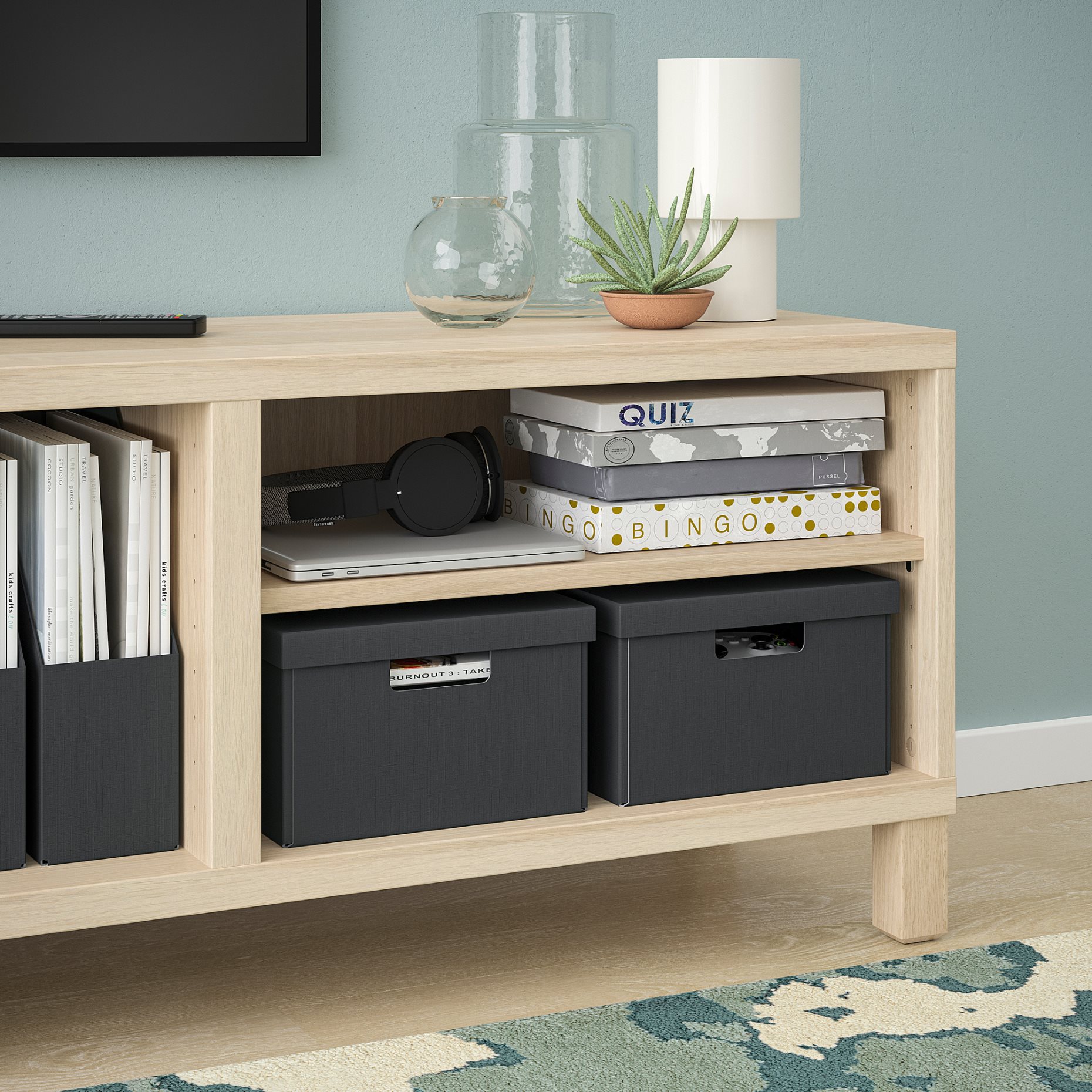 FJÄDERHARV, storage box with lid, 25x35x16 cm, 805.968.88