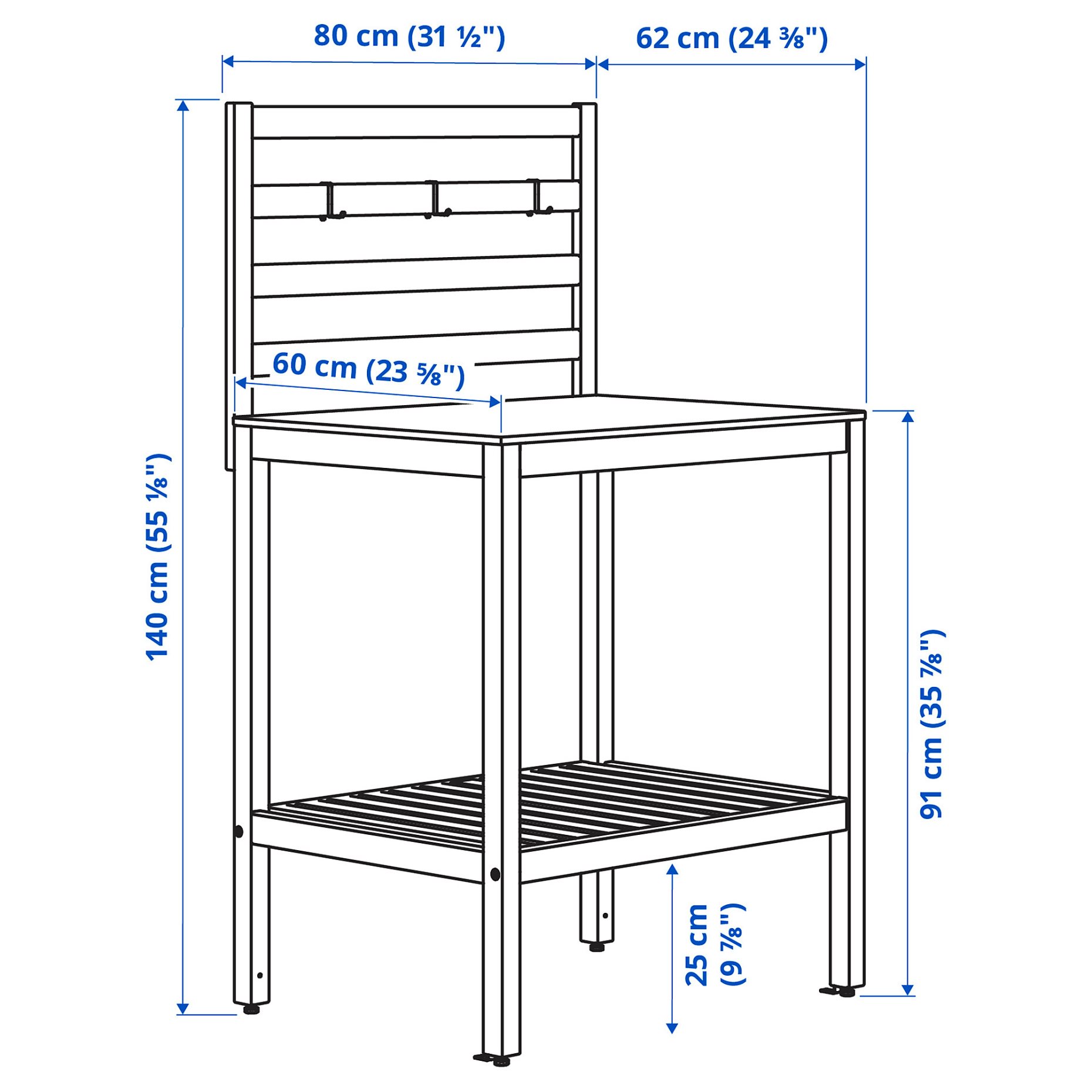 NÄMMARÖ, open kitchen unit/outdoor, 80x62 cm, 806.088.10