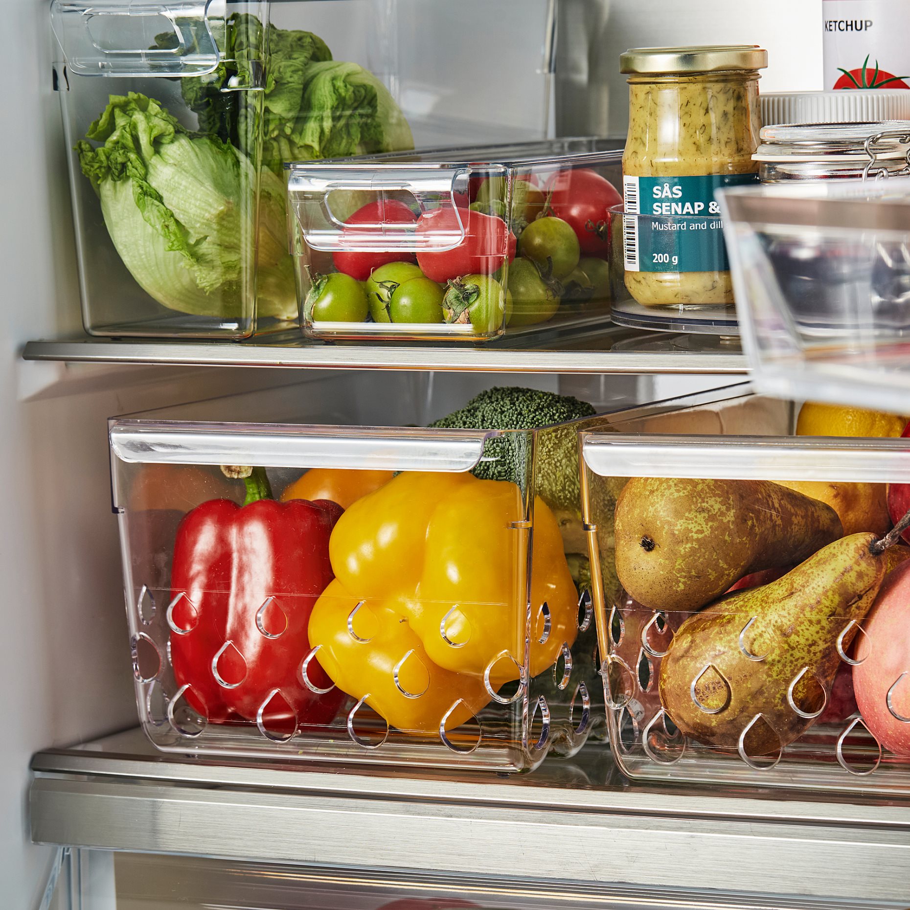 KLIPPKAKTUS, storage basket for fridge, 30x19x14 cm, 806.109.93