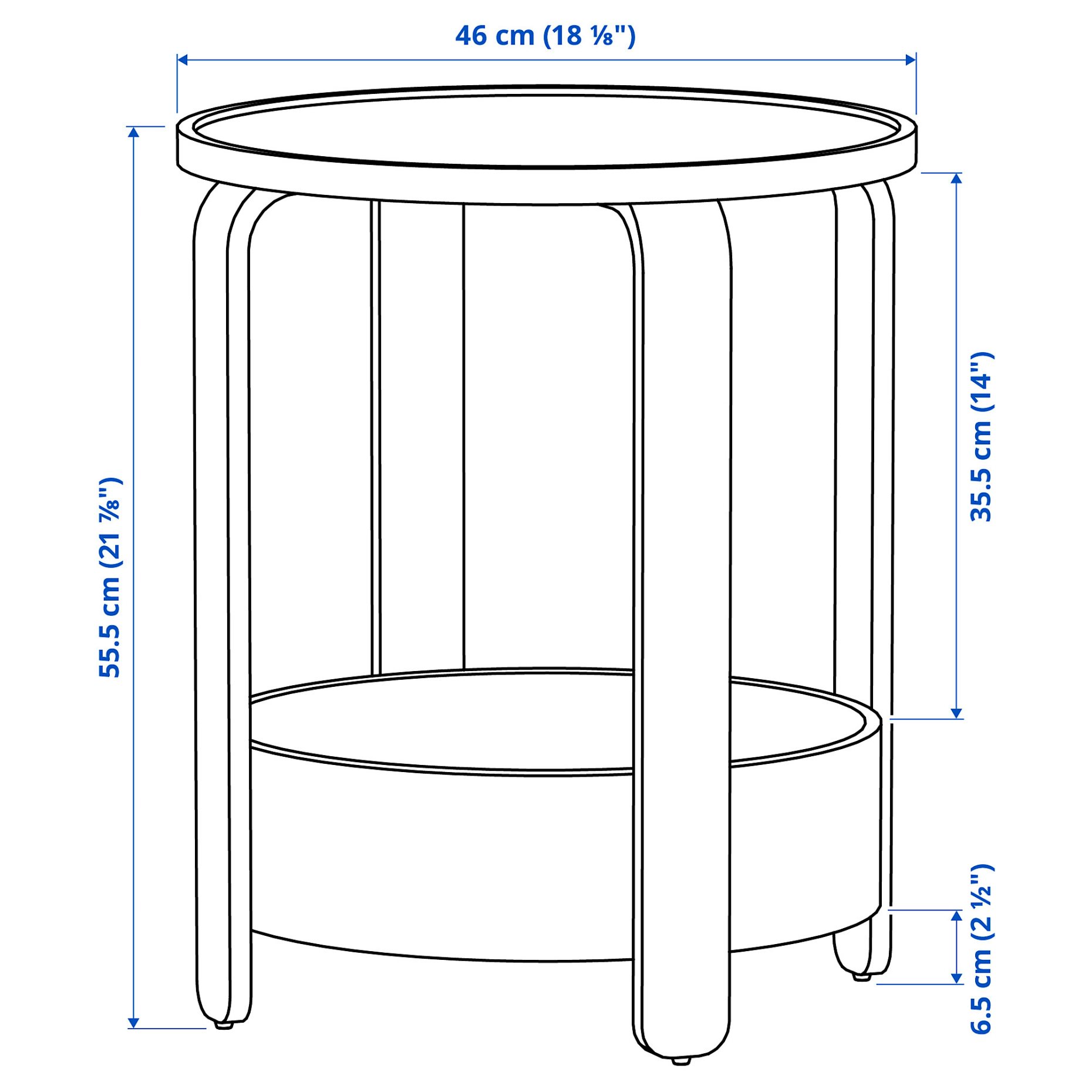 BORGEBY, side table, 46 cm, 806.198.80