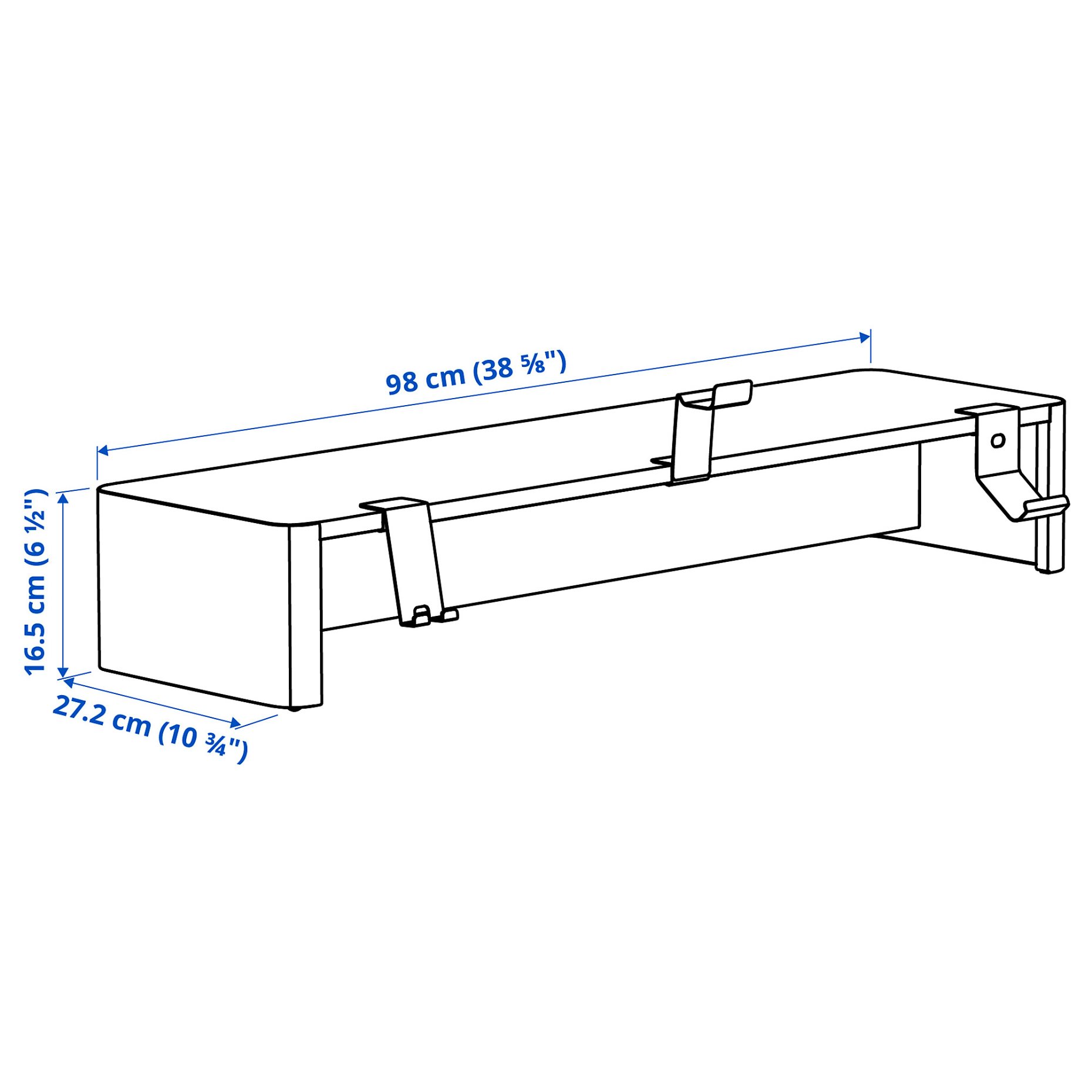 YXSTABY, gaming monitor stand, 98x27x16 cm, 806.200.01
