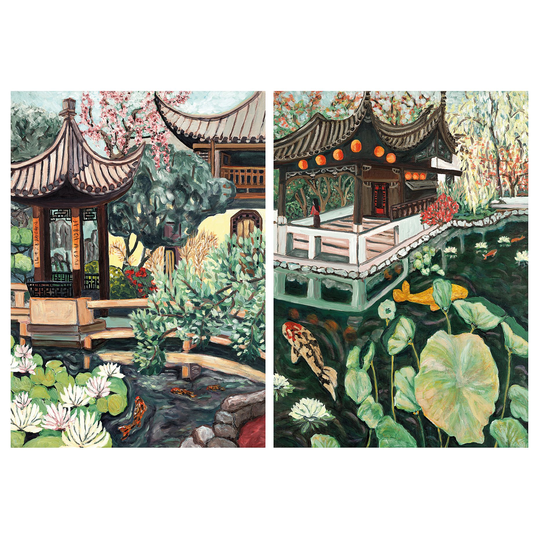 PJÄTTERYD, picture/graceful gazebo/2 pack, 50x70 cm, 806.234.67