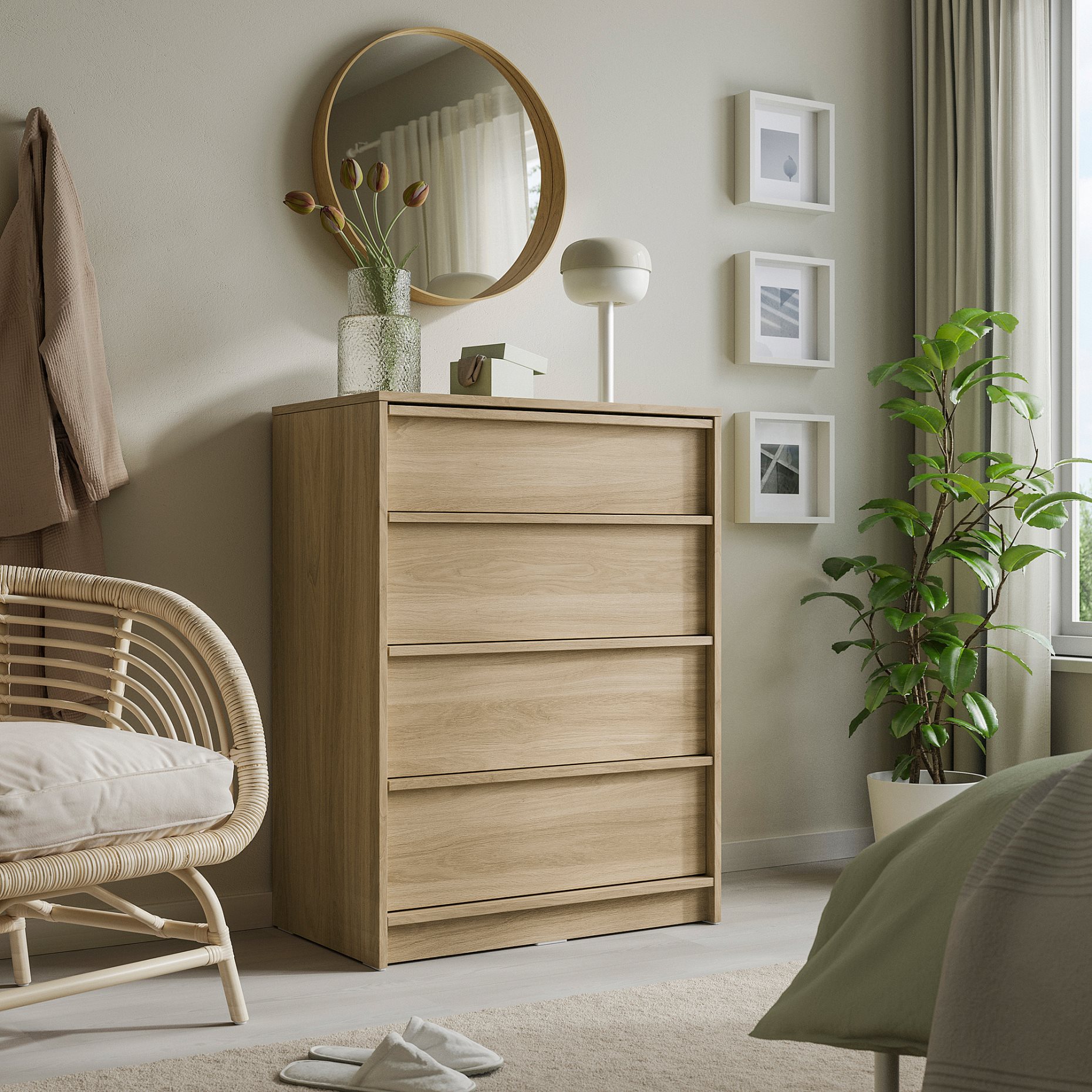 ANKARUDDEN, chest of 4 drawers, 80x48x107 cm, 806.271.49