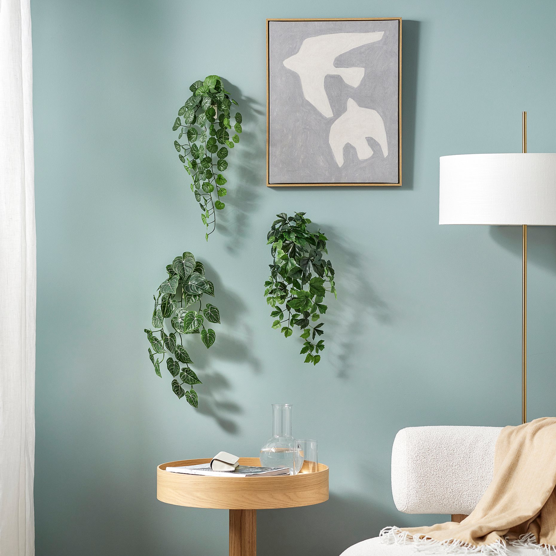 FEJKA, artificial plant with wall holder, set of 3, 806.301.56