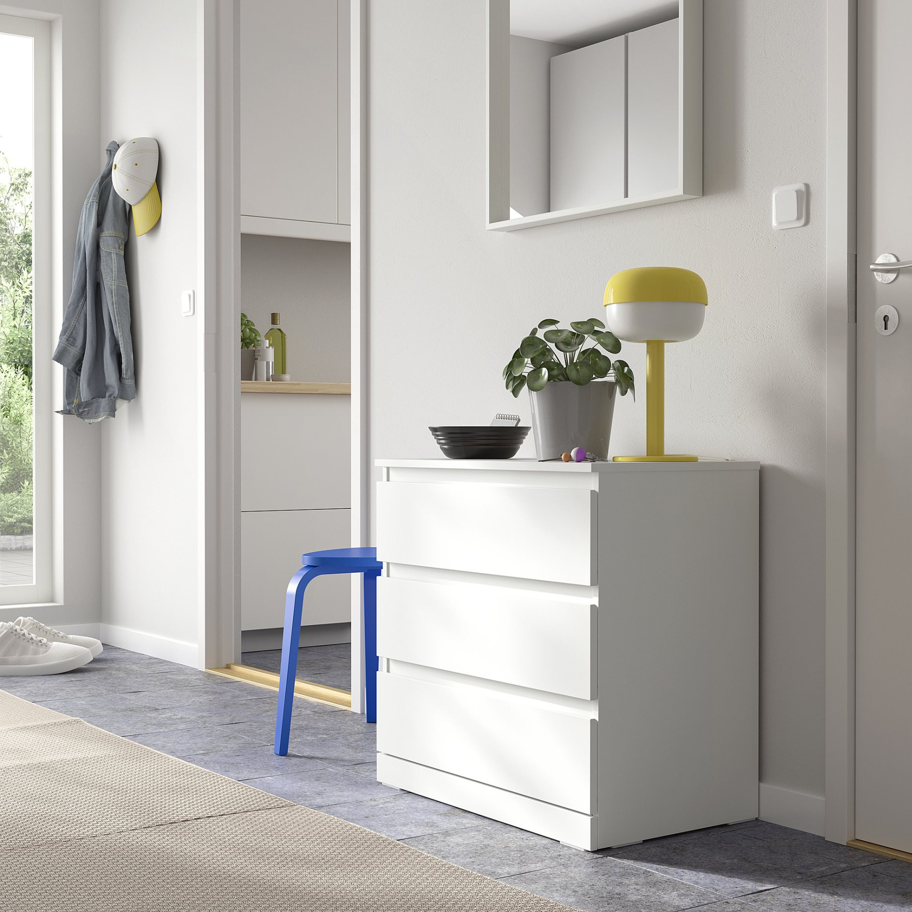 LILLBERGET, chest of 3 drawers, 70x43x68 cm, 806.304.77