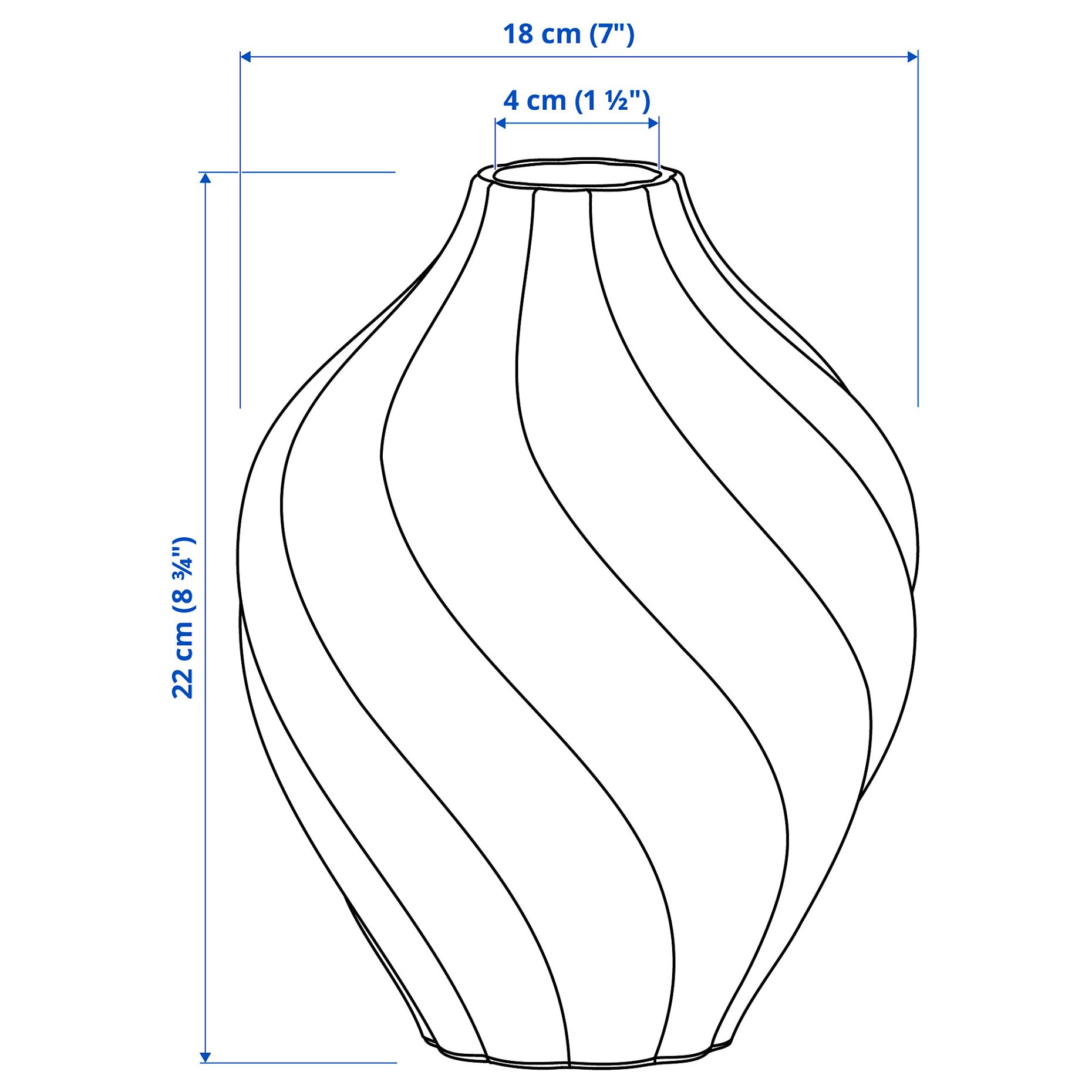 KORNSPARV, vase, 22 cm, 806.377.42