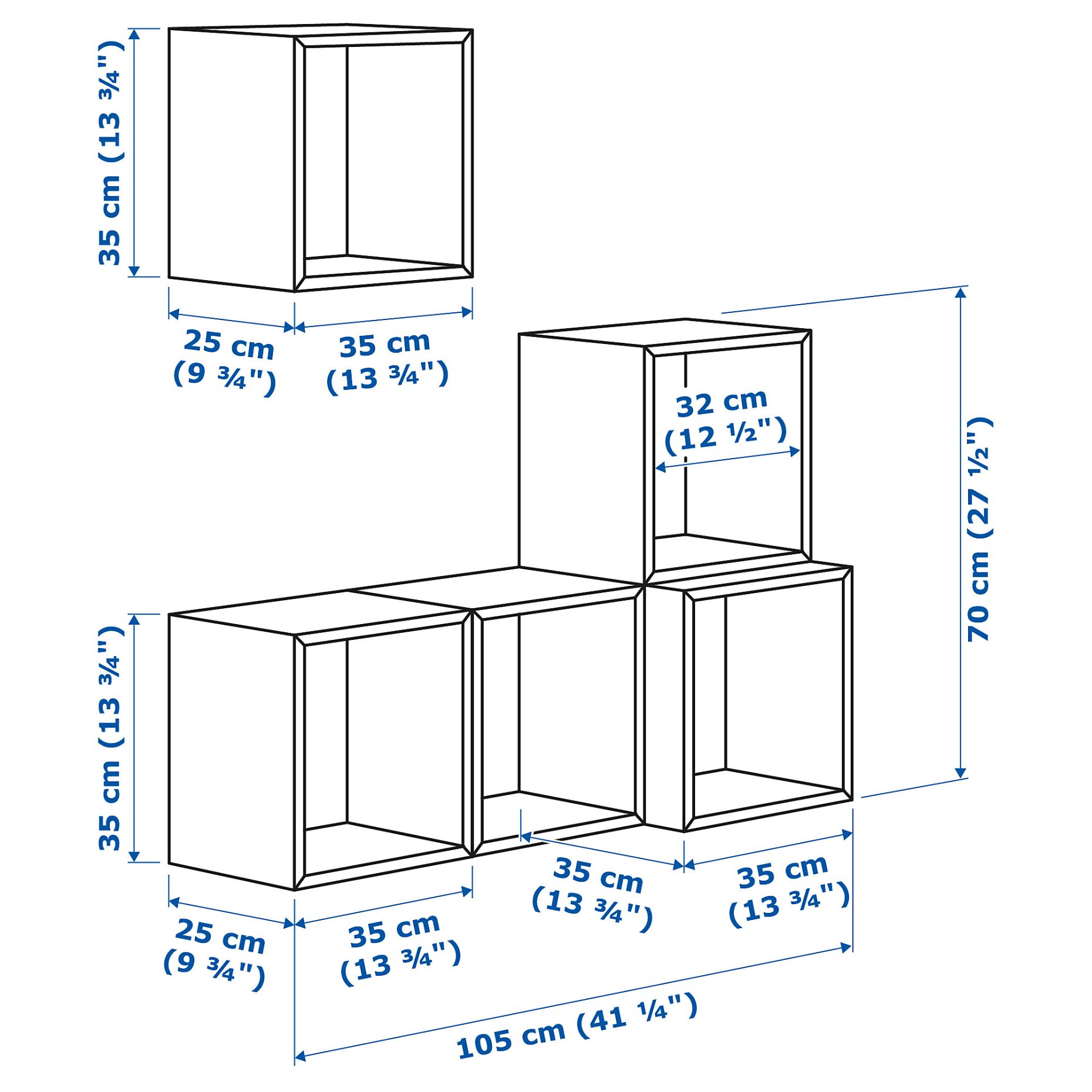 EKET, wall-mounted cabinet combination, 891.890.98