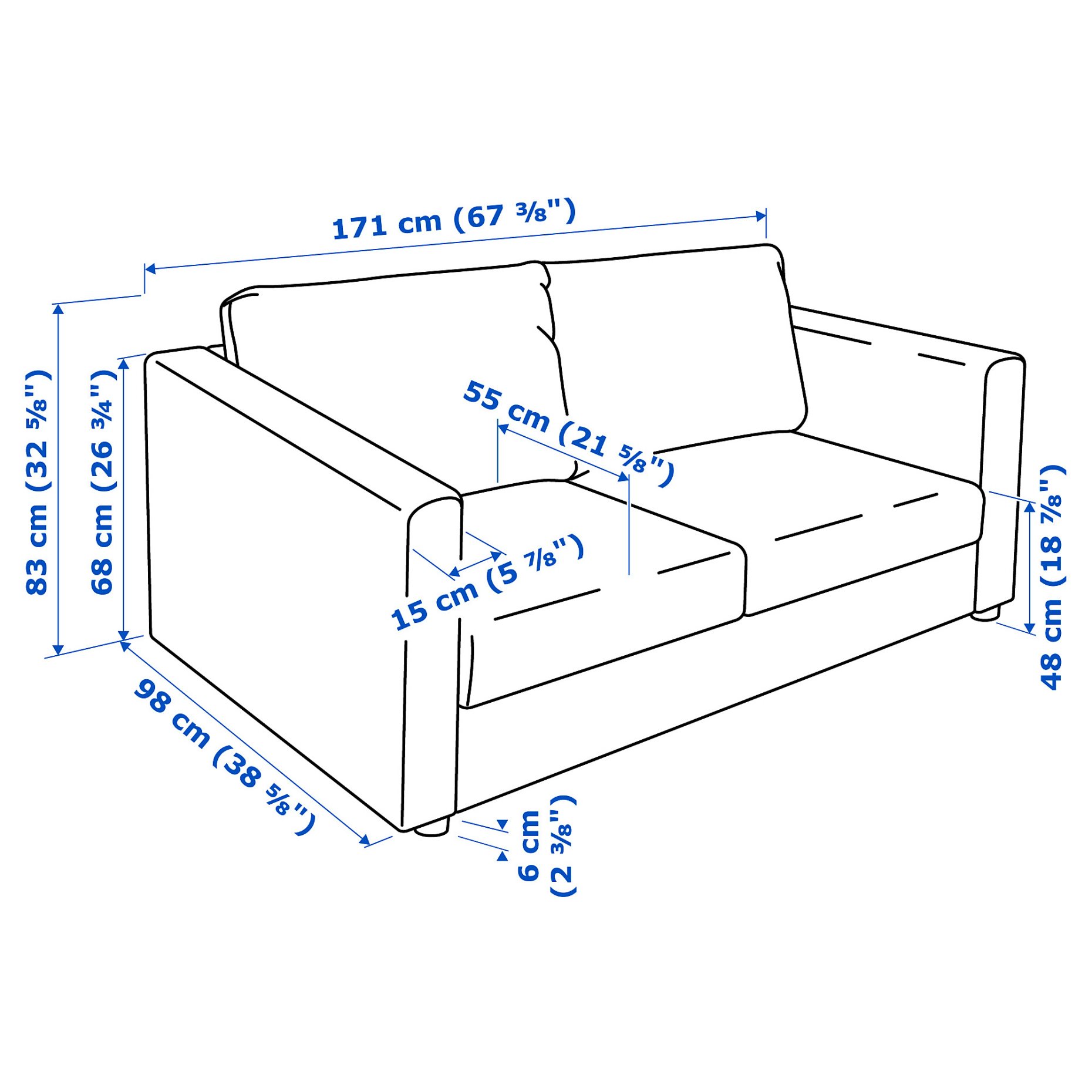 VIMLE, 2-seat sofa, 893.998.93