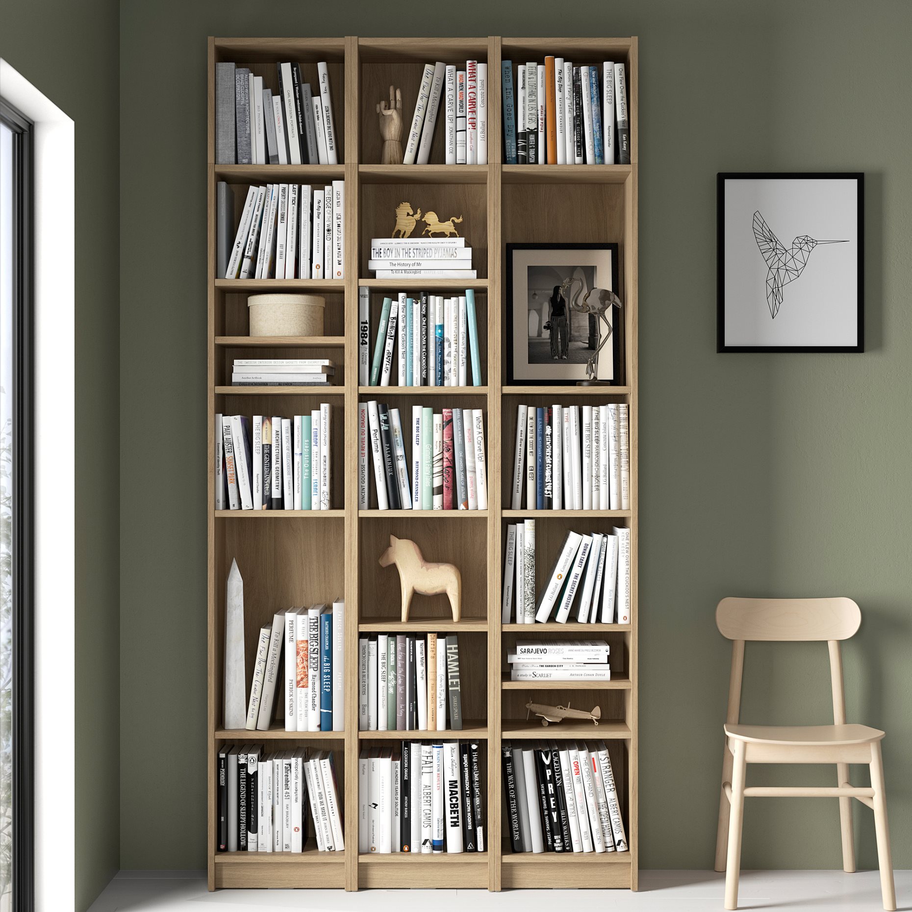 BILLY, bookcase combination with height extension units, 120x28x237 cm, 894.833.92