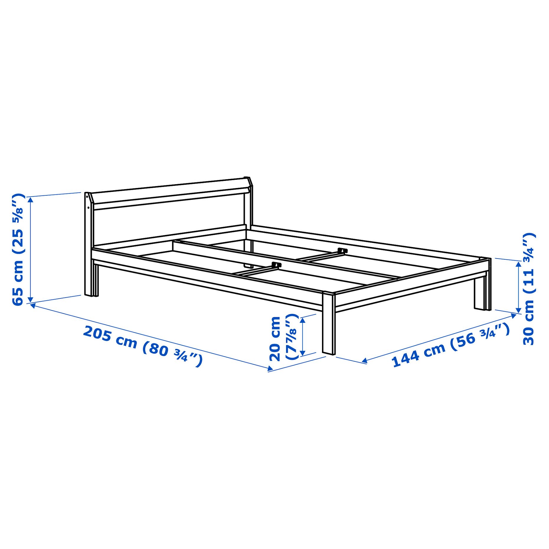 NEIDEN, bed frame, 140X200 cm, 894.960.02